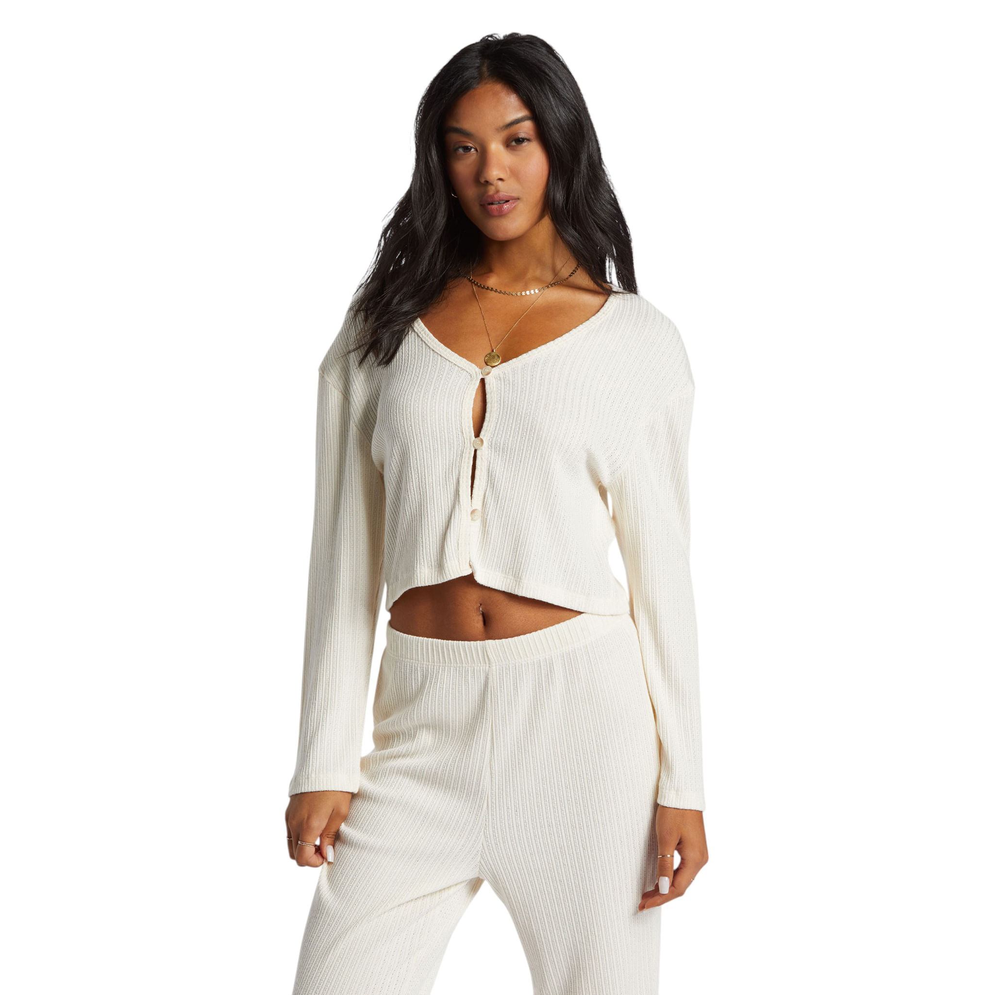 Billabong-Lana-Long-Sleeve-Shirt---Women-s-White-Cap