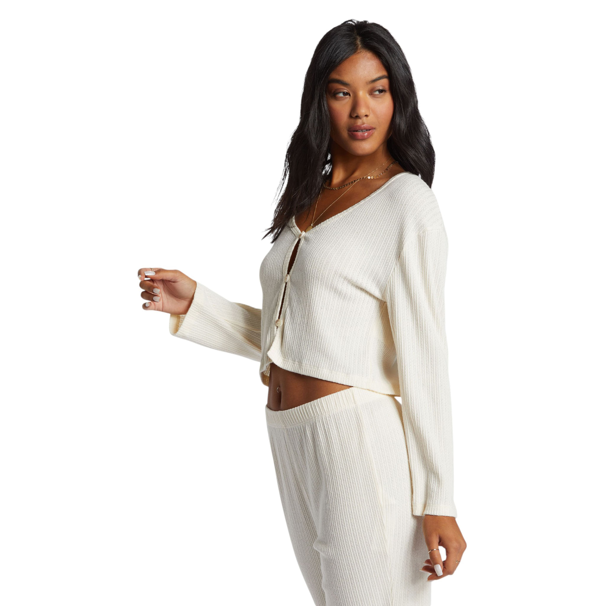Billabong-Lana-Long-Sleeve-Shirt---Women-s-White-Cap