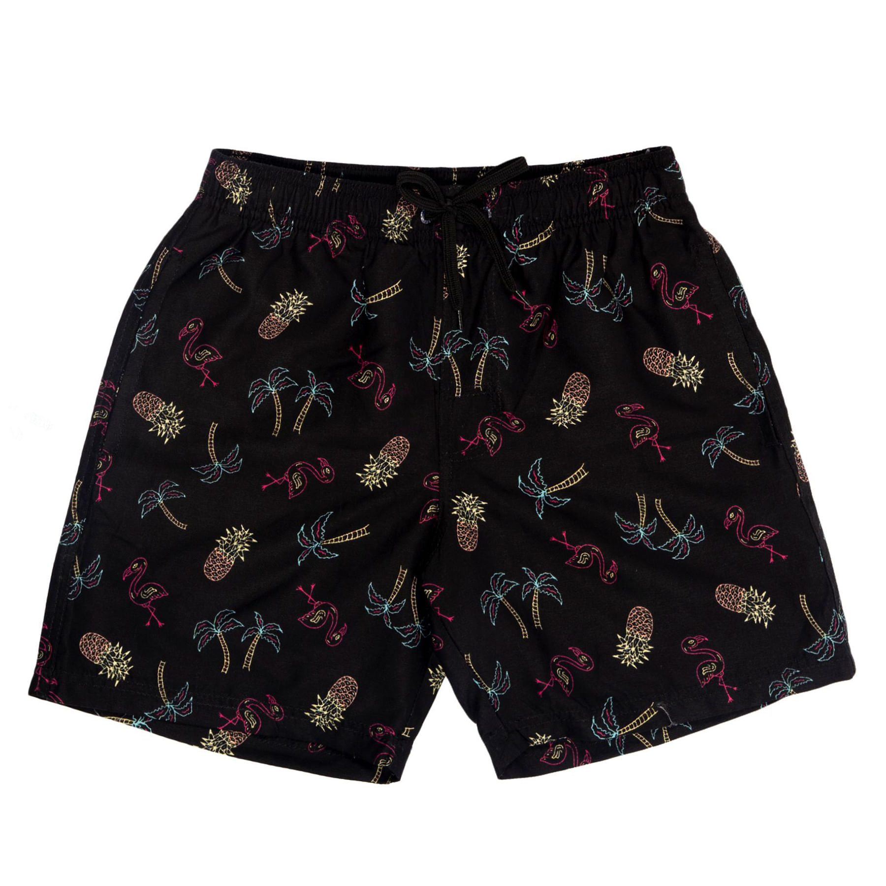 Burnside-Barbados-Swim-Volley-Short---Boys--Black---Pink