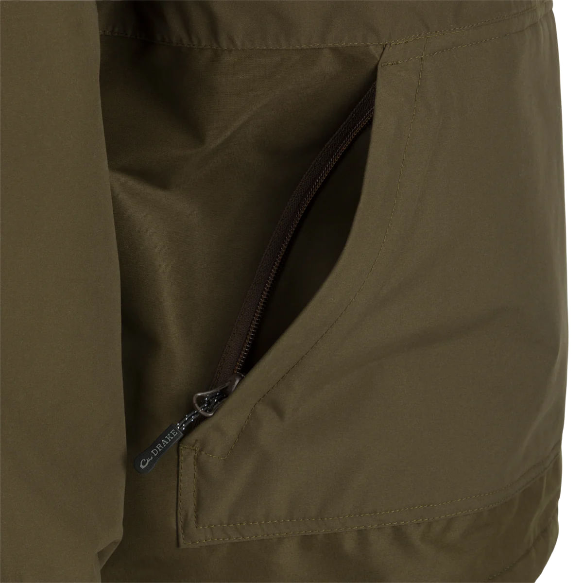 Drake-MST-Waterproof-Fleece-Lined-Quarter-Zip-Jacket---Men-s-Green-Timber