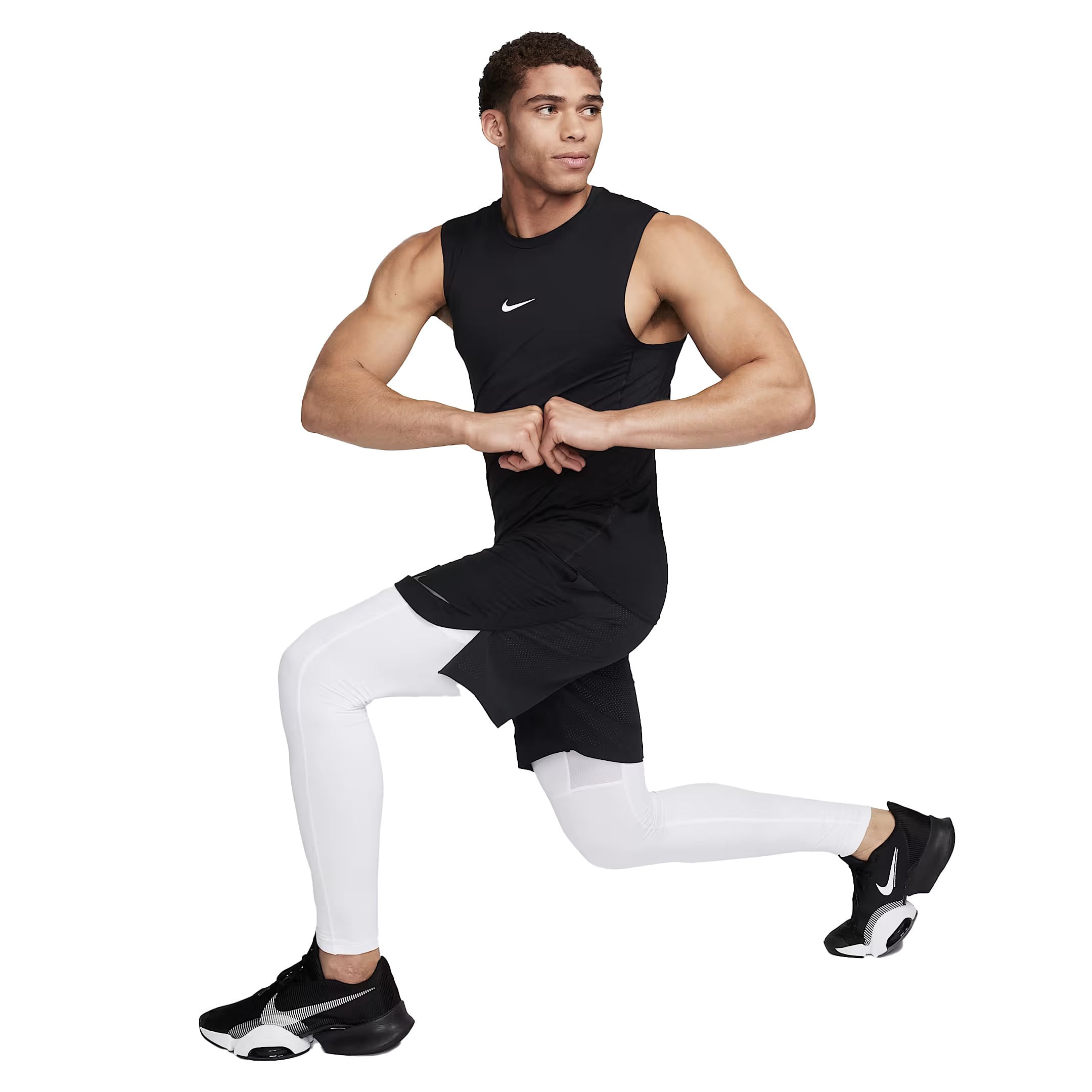 Nike-Pro-Dri-FIT-Slim-Sleeveless-Top---Men-s-Black---White