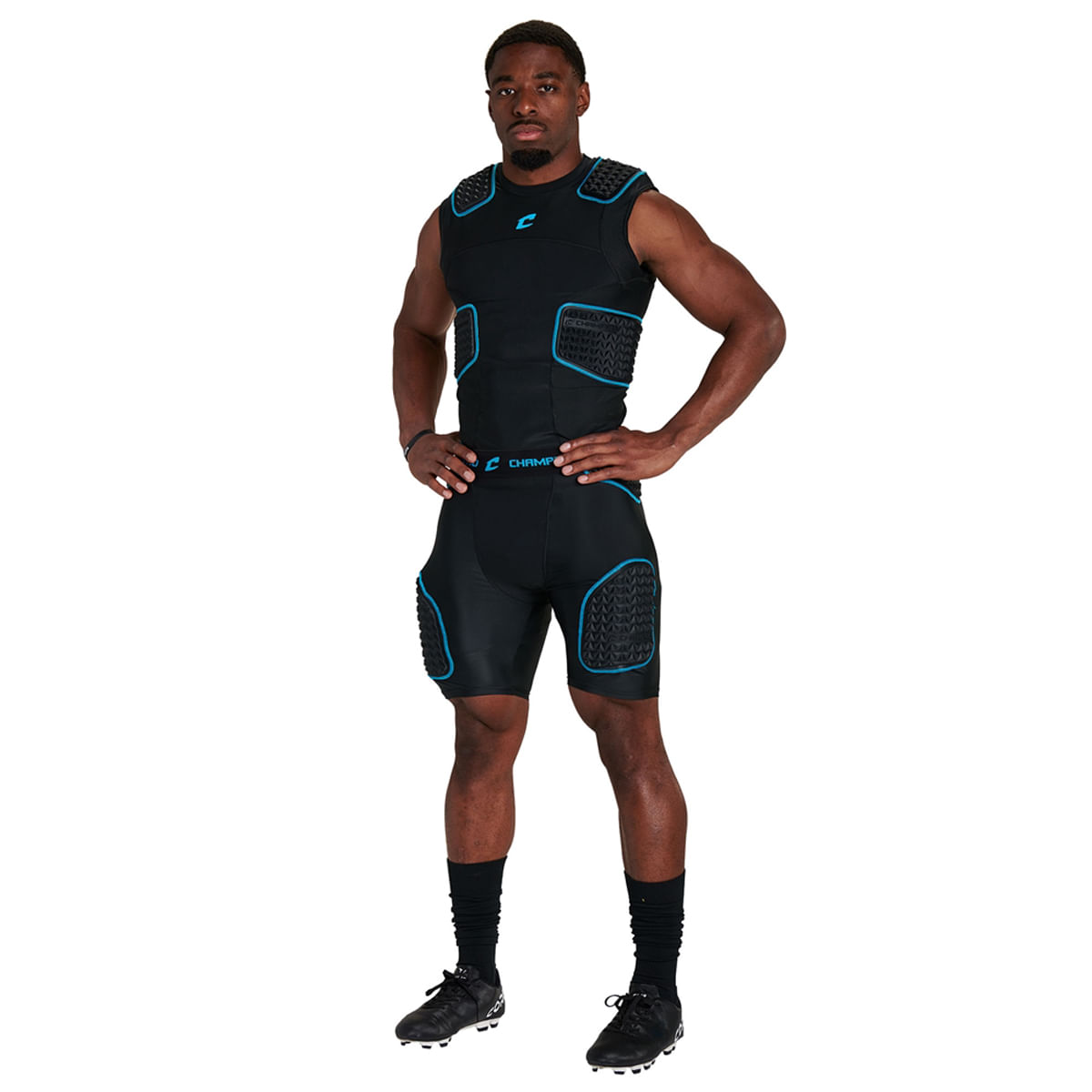 Champro-Bull-Rush-5-Pad-Football-Girdle-White-Optic-Blue