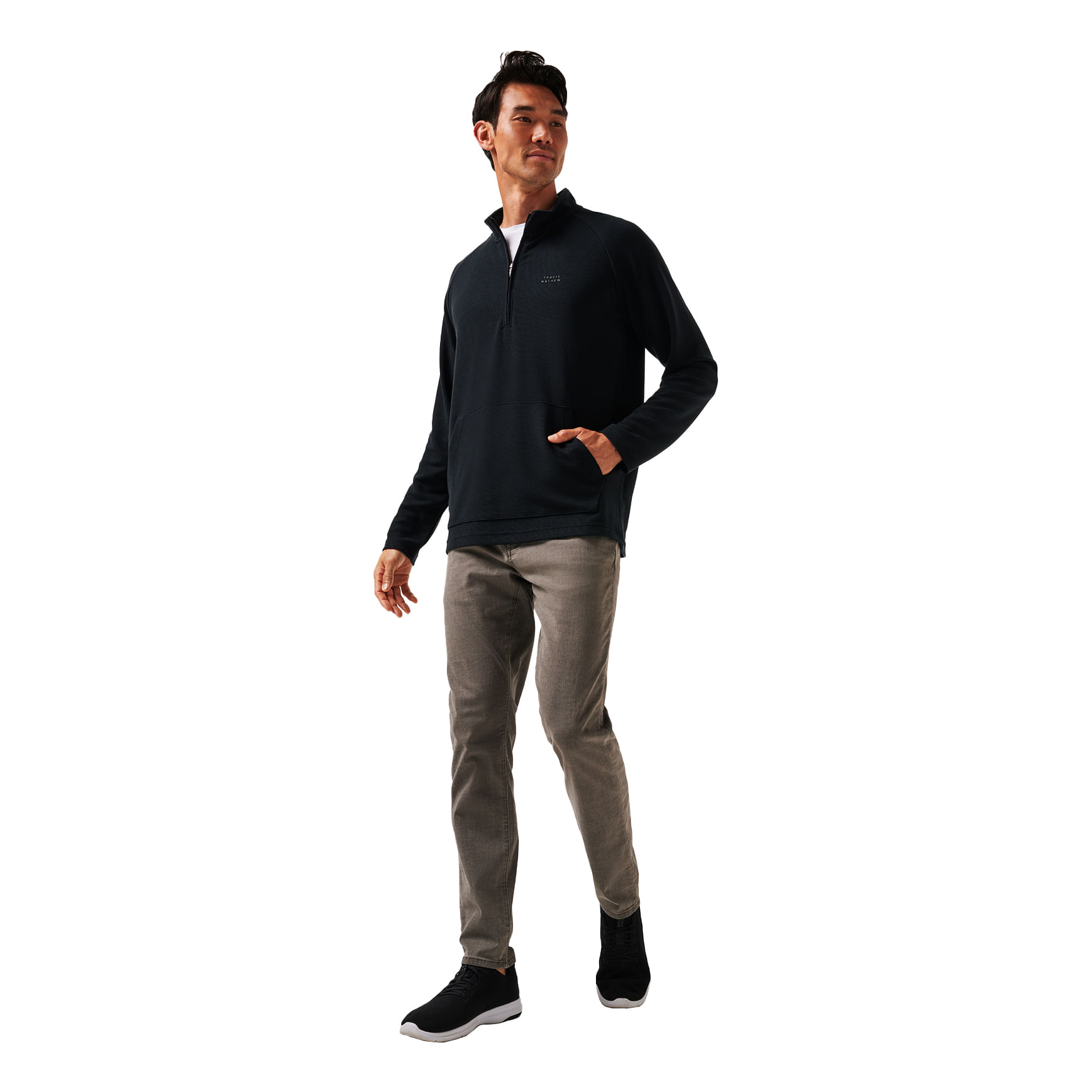 TravisMathew-Performance-Waffle-Pullover---Men-s-Black