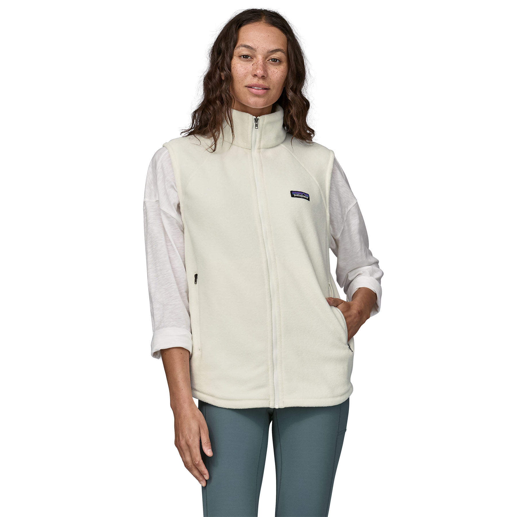 Patagonia Classic Microdini Fleece Vest - Women's - Birch White XS