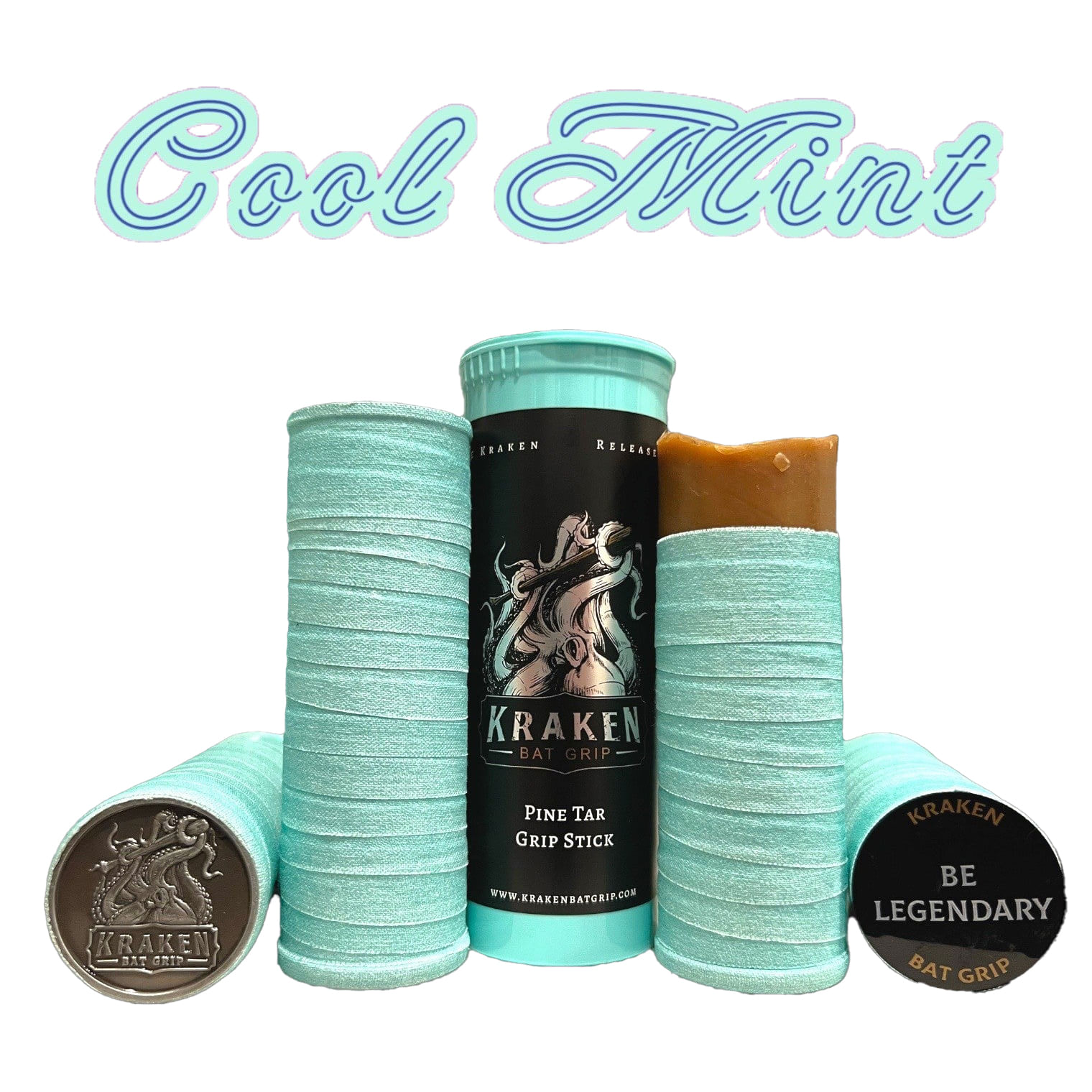 Kraken-Bat-Grip-Pro-Wrap-Pine-Tar-Grip-Stick-Cool-Mint-Green