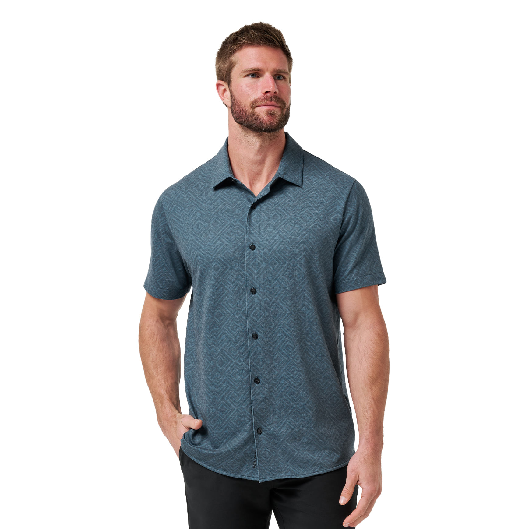 TravisMathew-Featherweight-Night-Short-Sleeve-Button-Up-Shirt---Men-s-Mood-Indigo---Vintage