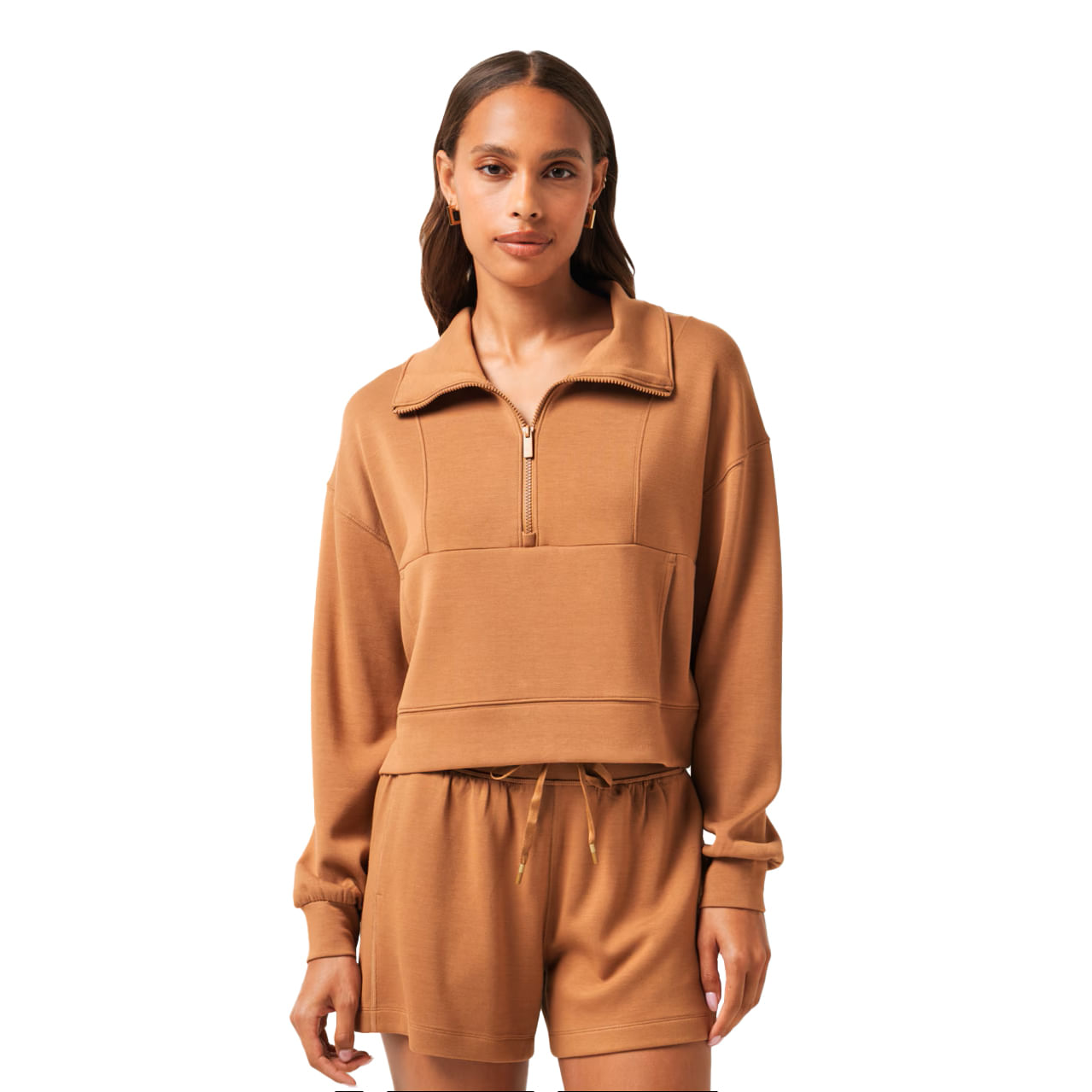 TravisMathew-Skyloft-Soft-Half-Zip---Women-s-Chestnut