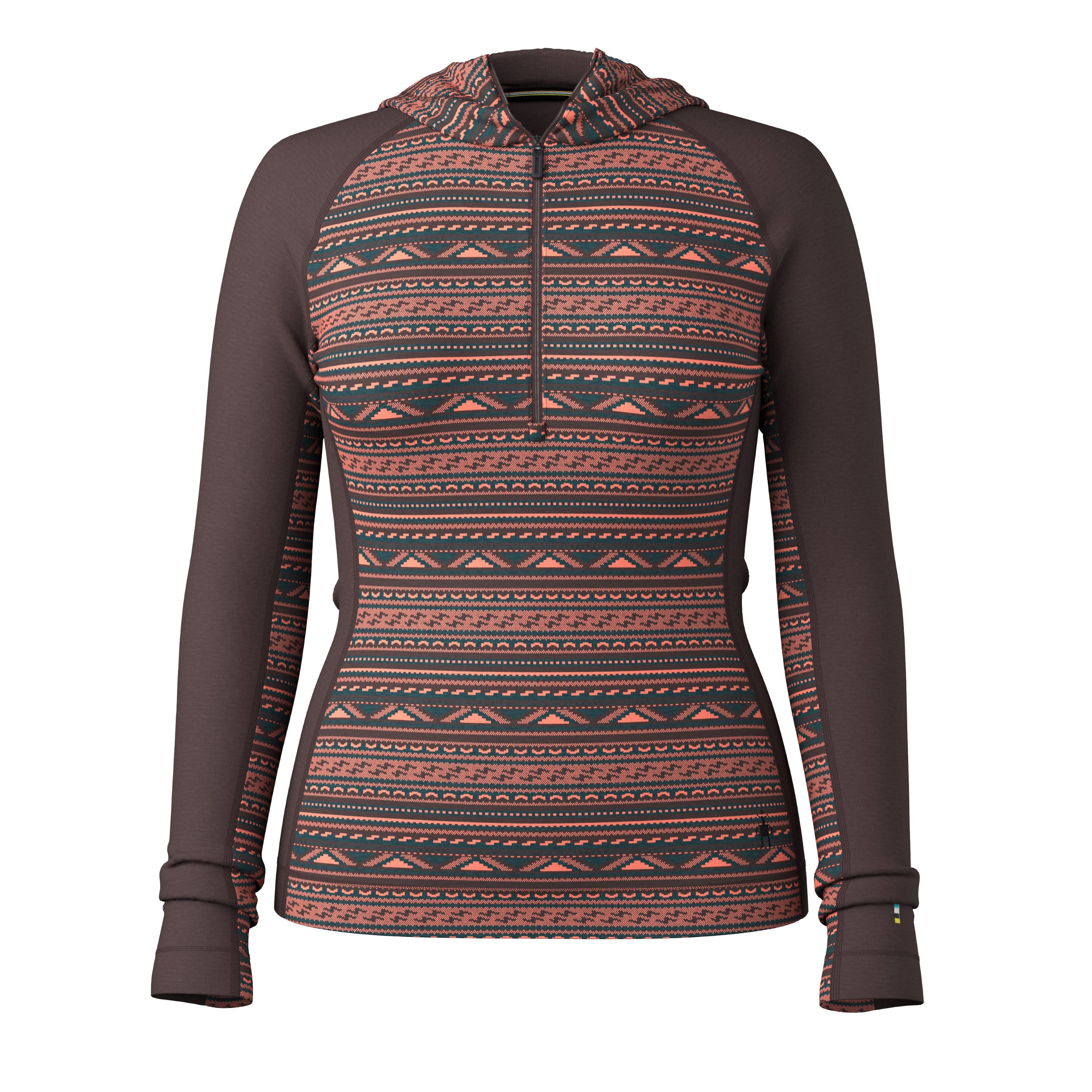 Base Layer Merino Wool Hoodie Womens Coral Reef Summit Soul L