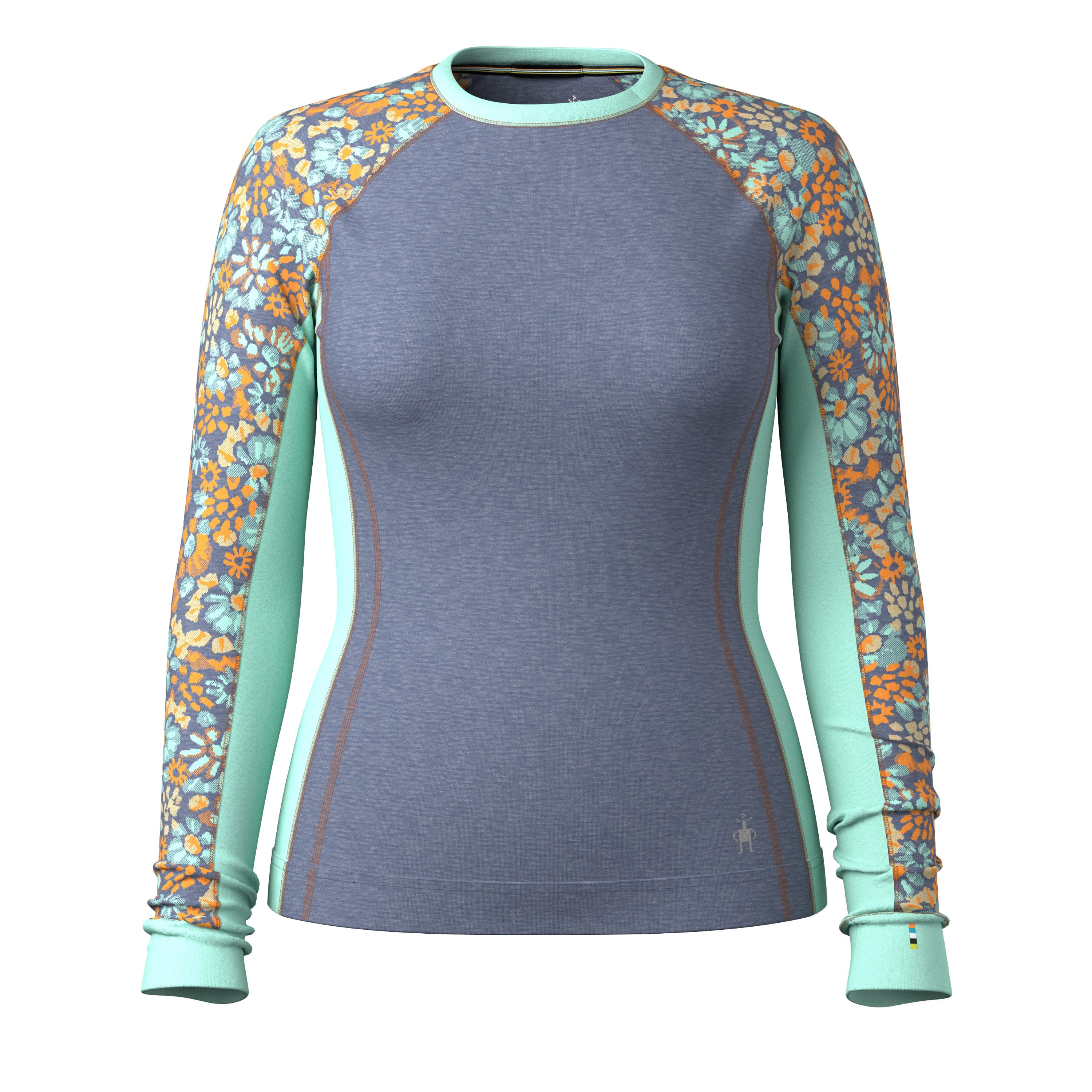 Smartwool-Classic-Thermal-Merino-Base-Layer-Colorblock-Crew---Women-s-Nightfall-Blue-Heather