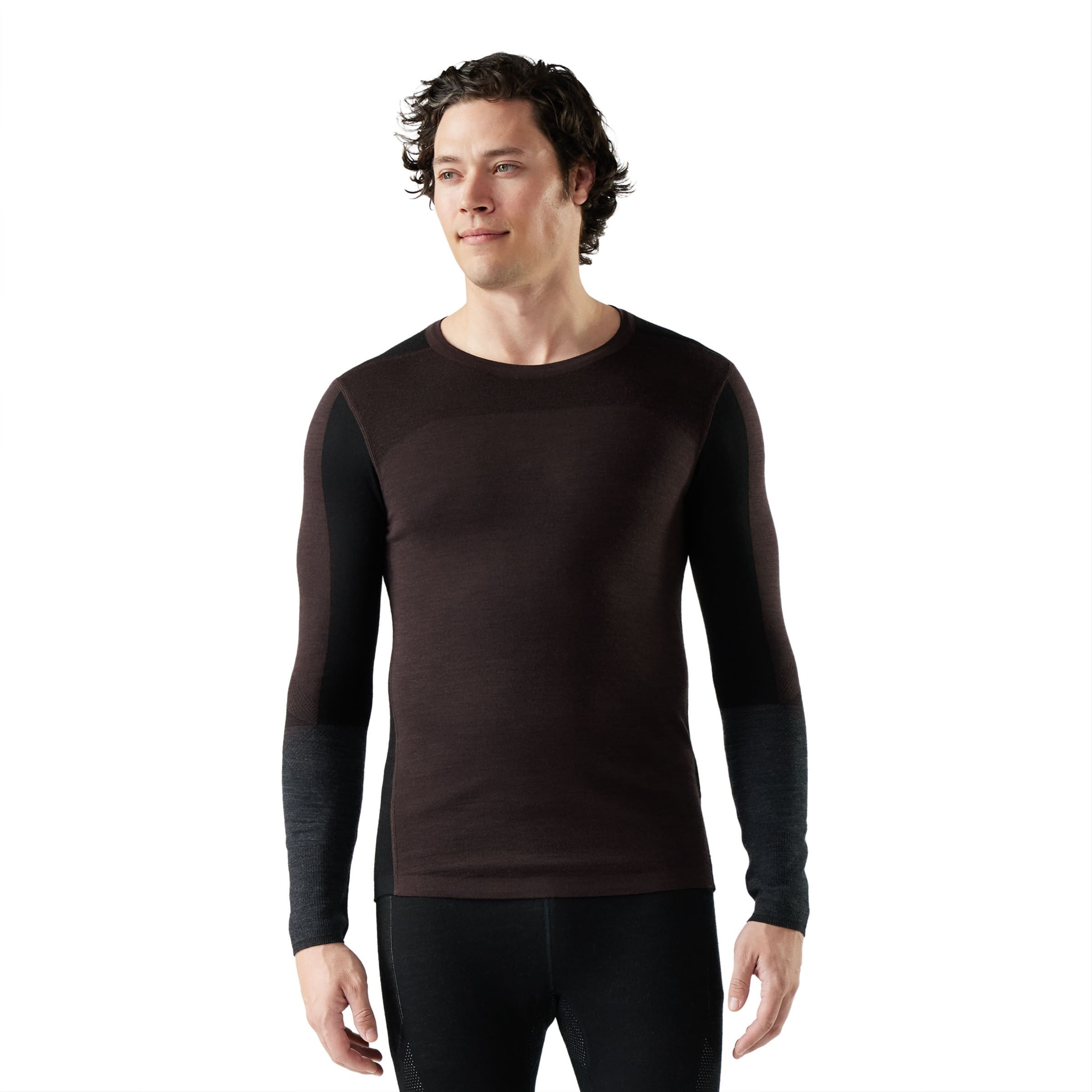Smartwool-Intraknit-Thermal-Merino-Base-Layer-Colorblock-Crew---Men-s-Mink-Black
