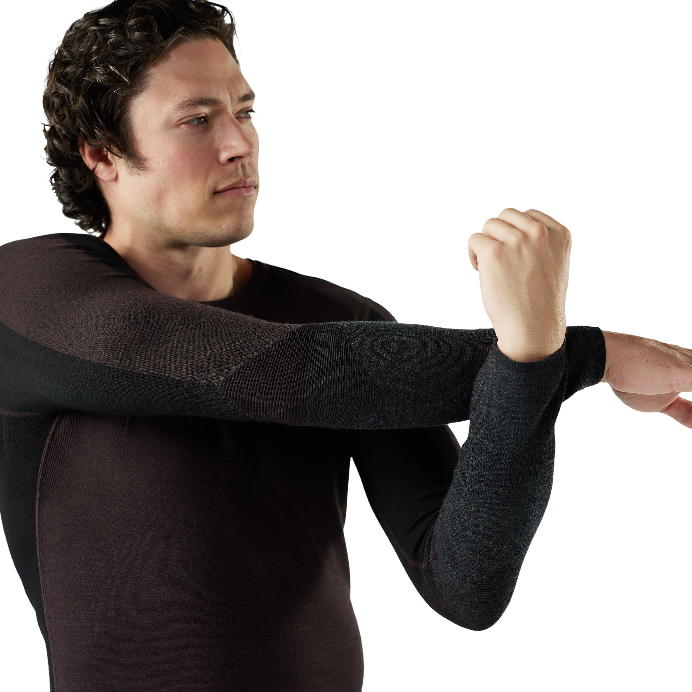 Smartwool-Intraknit-Thermal-Merino-Base-Layer-Colorblock-Crew---Men-s-Mink-Black