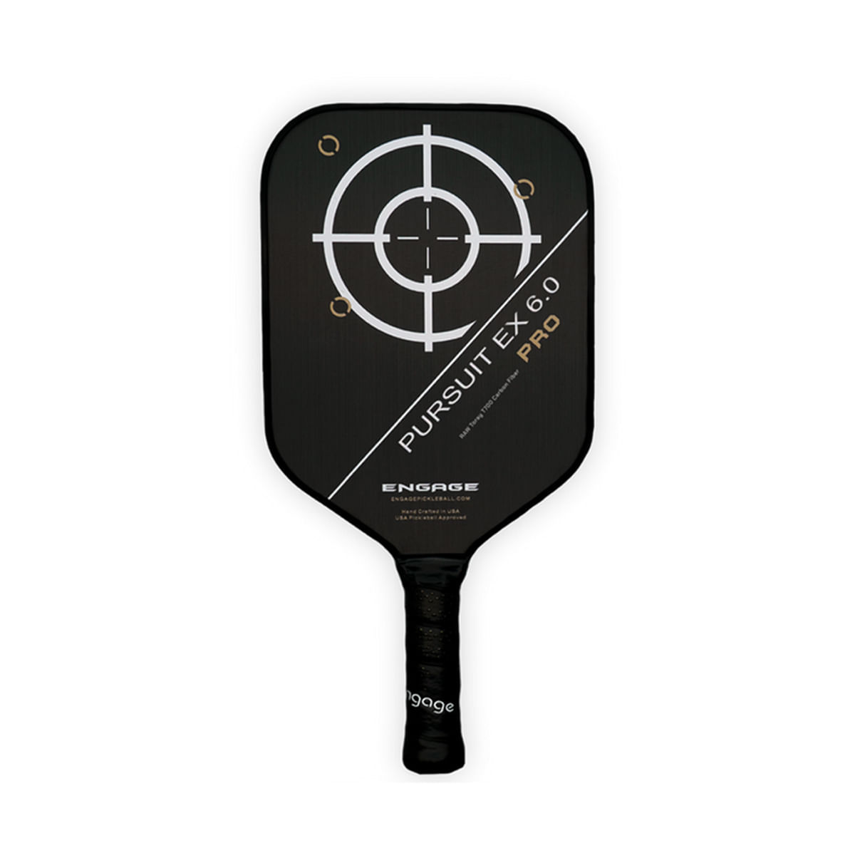 Engage-Pickleball-Pursuit-Pro-EX-6.0-Raw-T700-Carbon-Fiber-Standard-Paddle-Black
