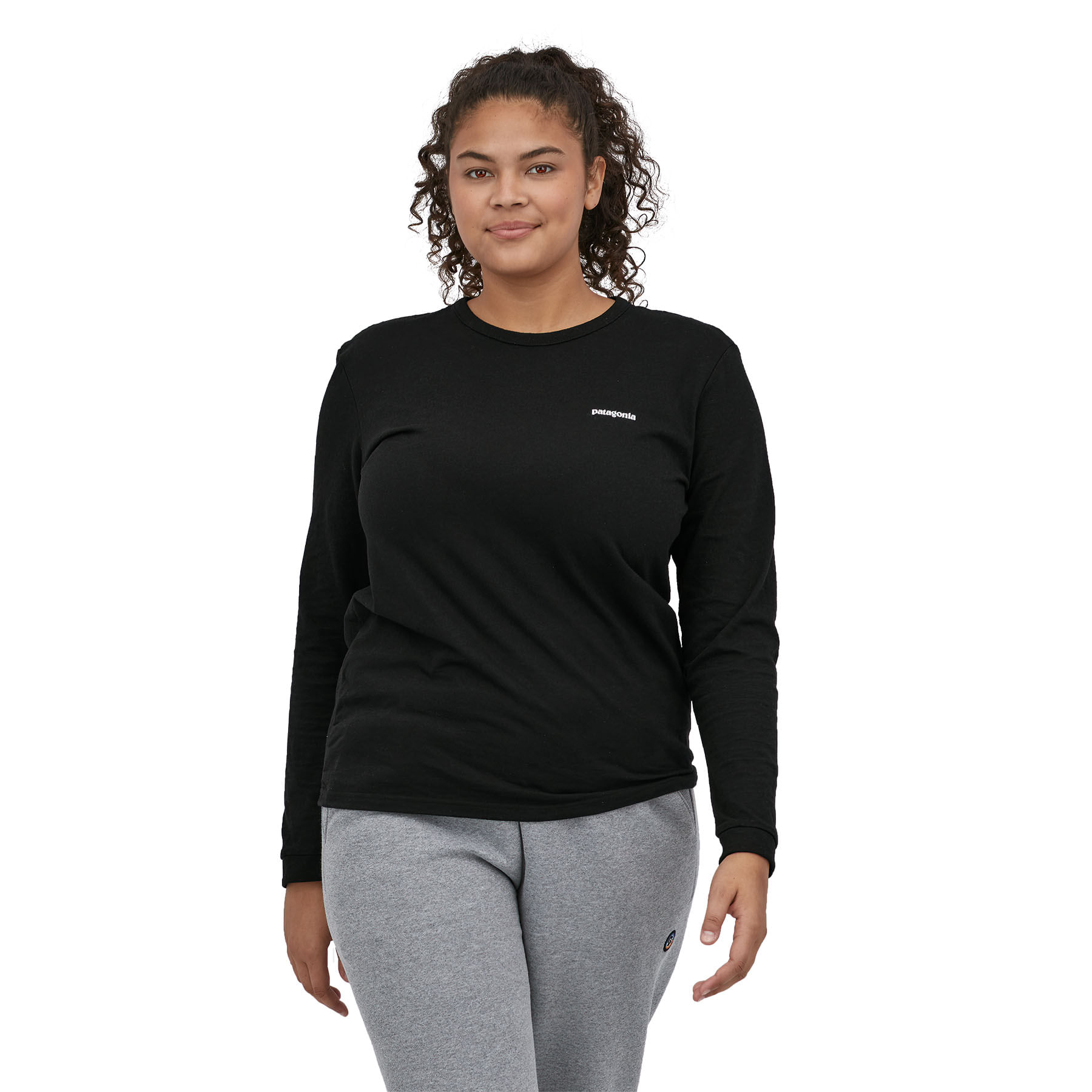Patagonia-Long-Sleeved-P-6-Logo-Responsibili-Tee-Shirt---Women-s-Black