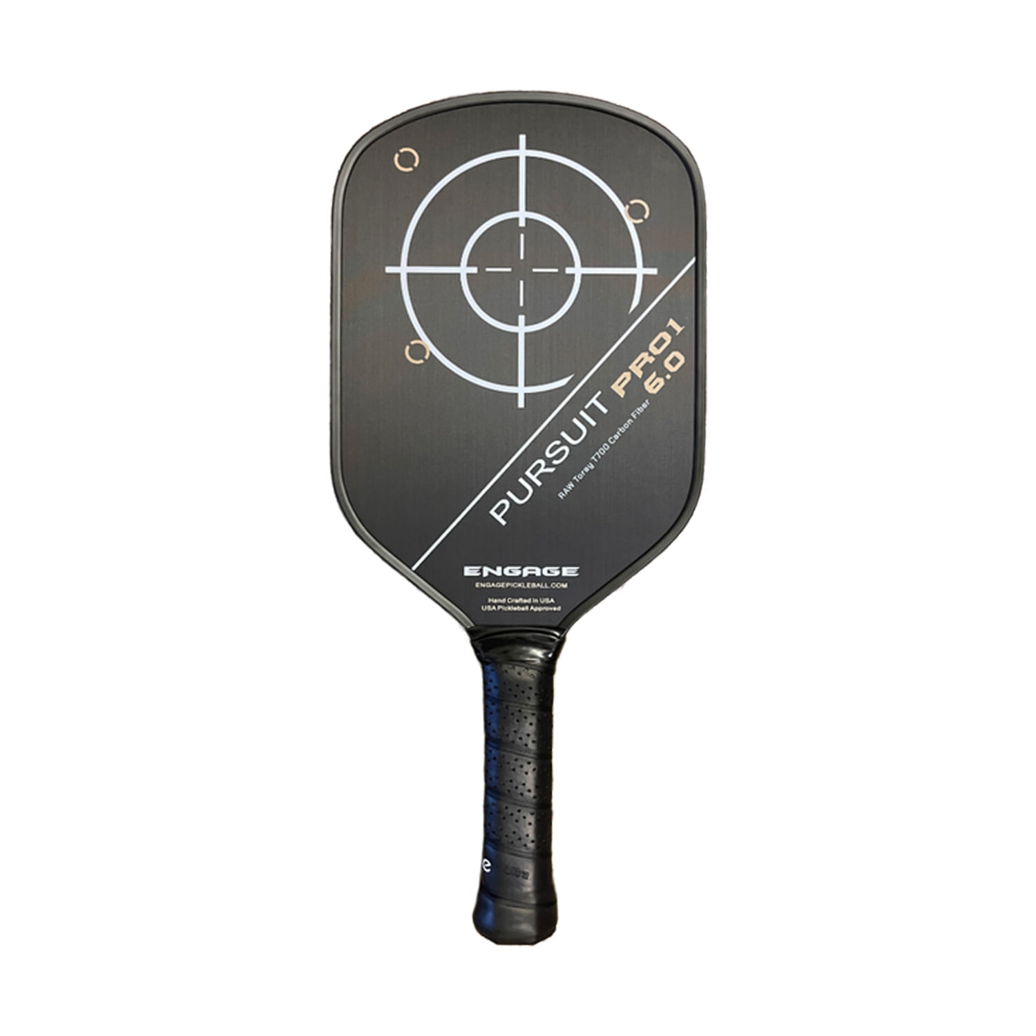 Engage-Pickleball-Pursuit-Pro1-6.0-Elongated-Power-Series-Raw-T700-Carbon-Fiber-Paddle-Black