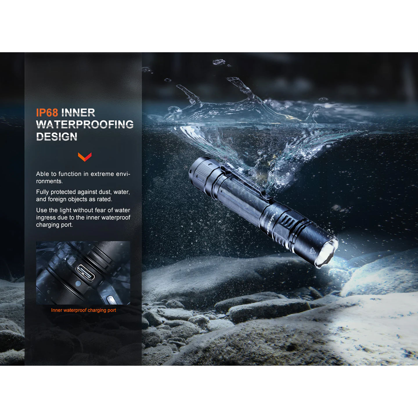 Fenix-PD36R-PRO-Rechargeable-Flashlight-Black