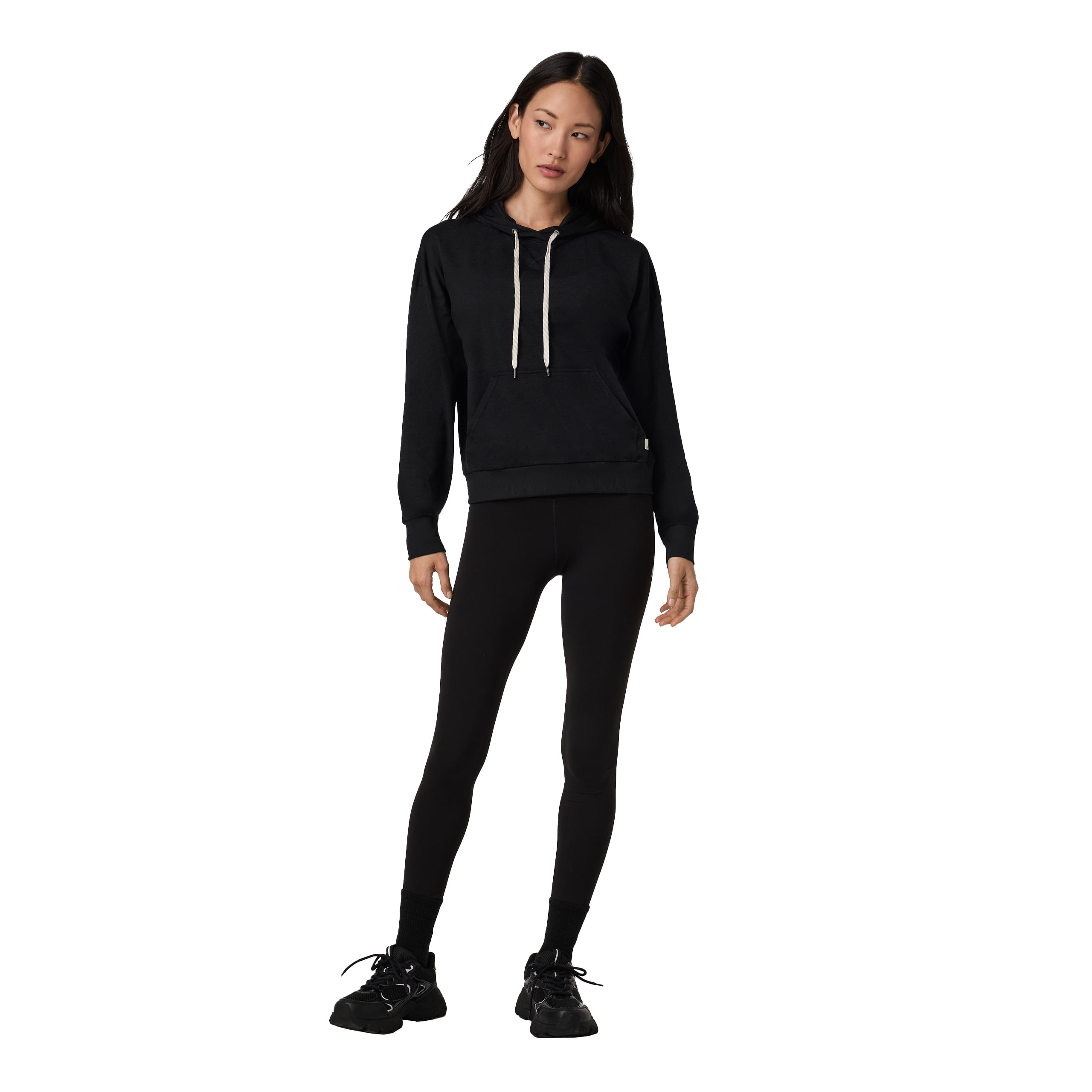 Vuori-Halo-Modern-Pullover-Hoodie---Women-s-Black-Heather
