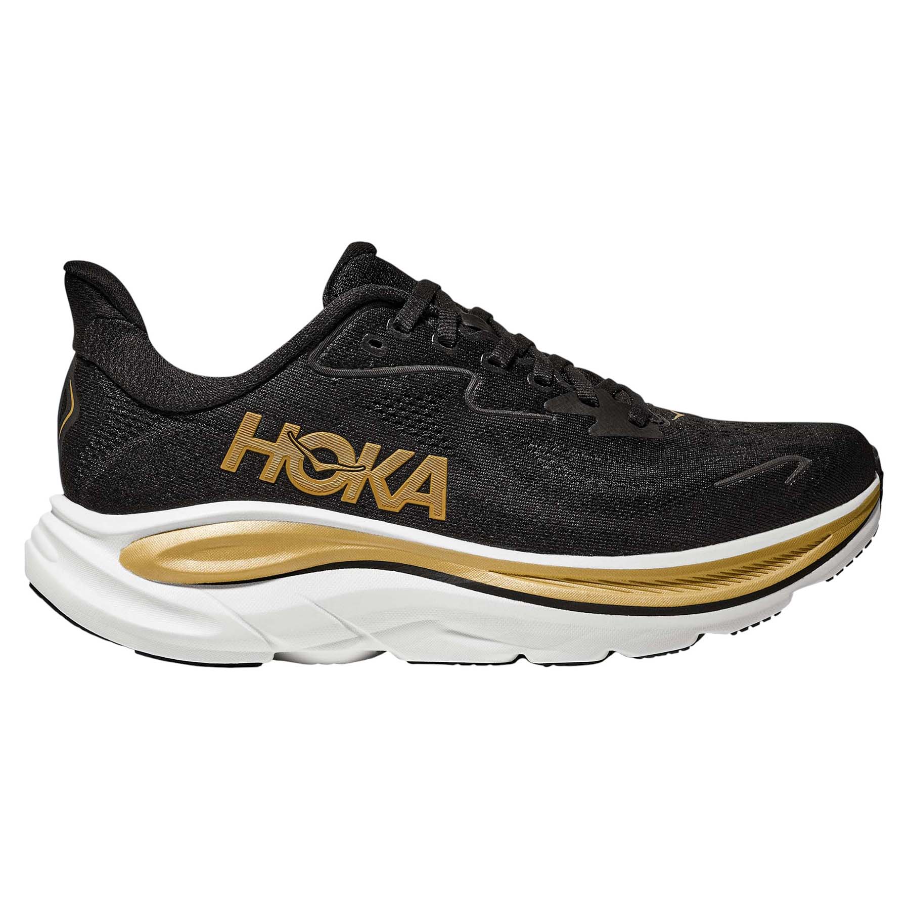 HOKA-Clifton-10-Running-Shoe---Women-s-Black---Gold
