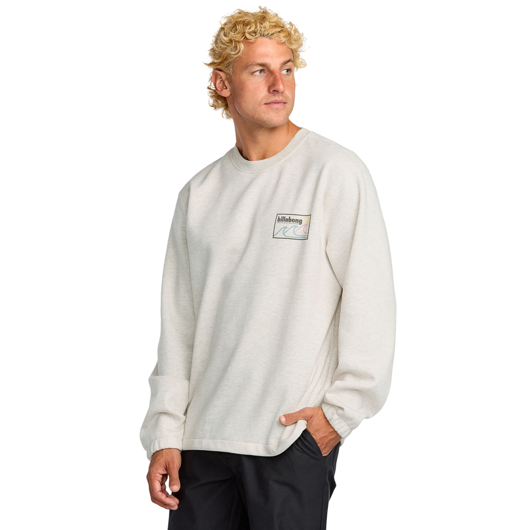 Billabong-Compass-Crew-Sweatshirt---Boys--Oatmeal-Heather