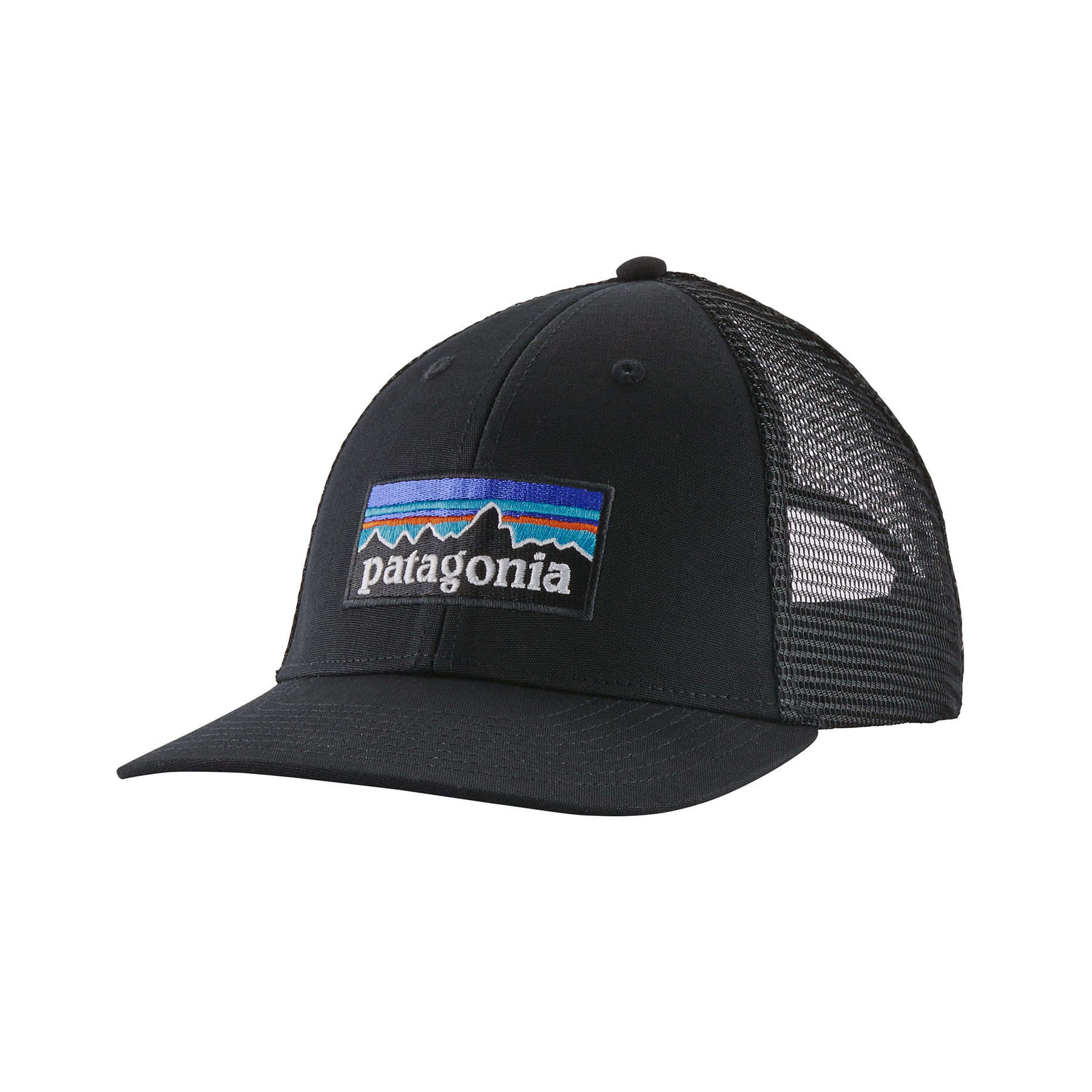 Patagonia-P-6-Logo-Lopro-Trucker-Hat-Black