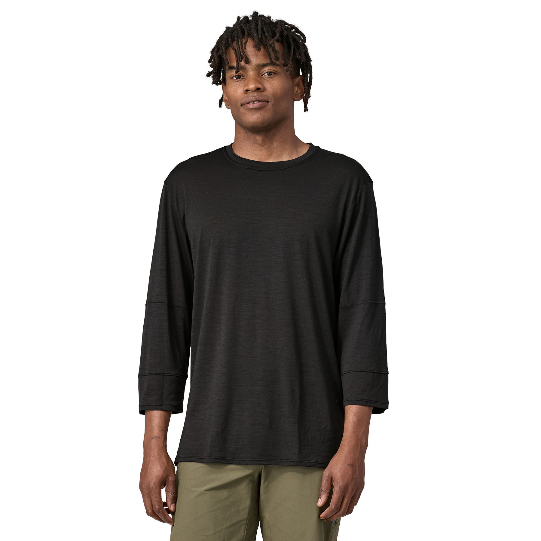 Patagonia-Merino-3-4-sleeved-Bike-Jersey---Men-s-Black