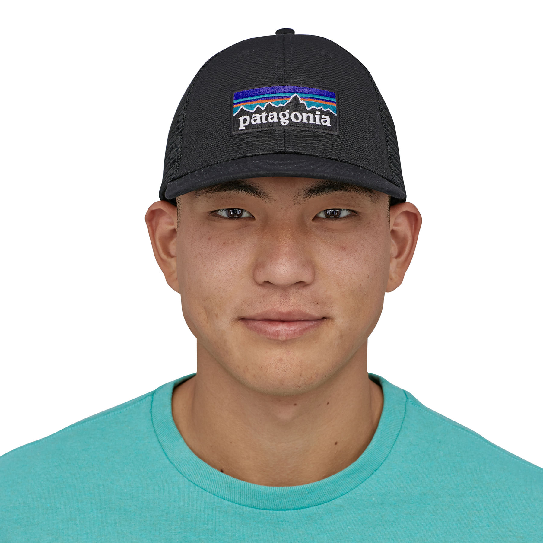 Patagonia-P-6-Logo-Lopro-Trucker-Hat-Black