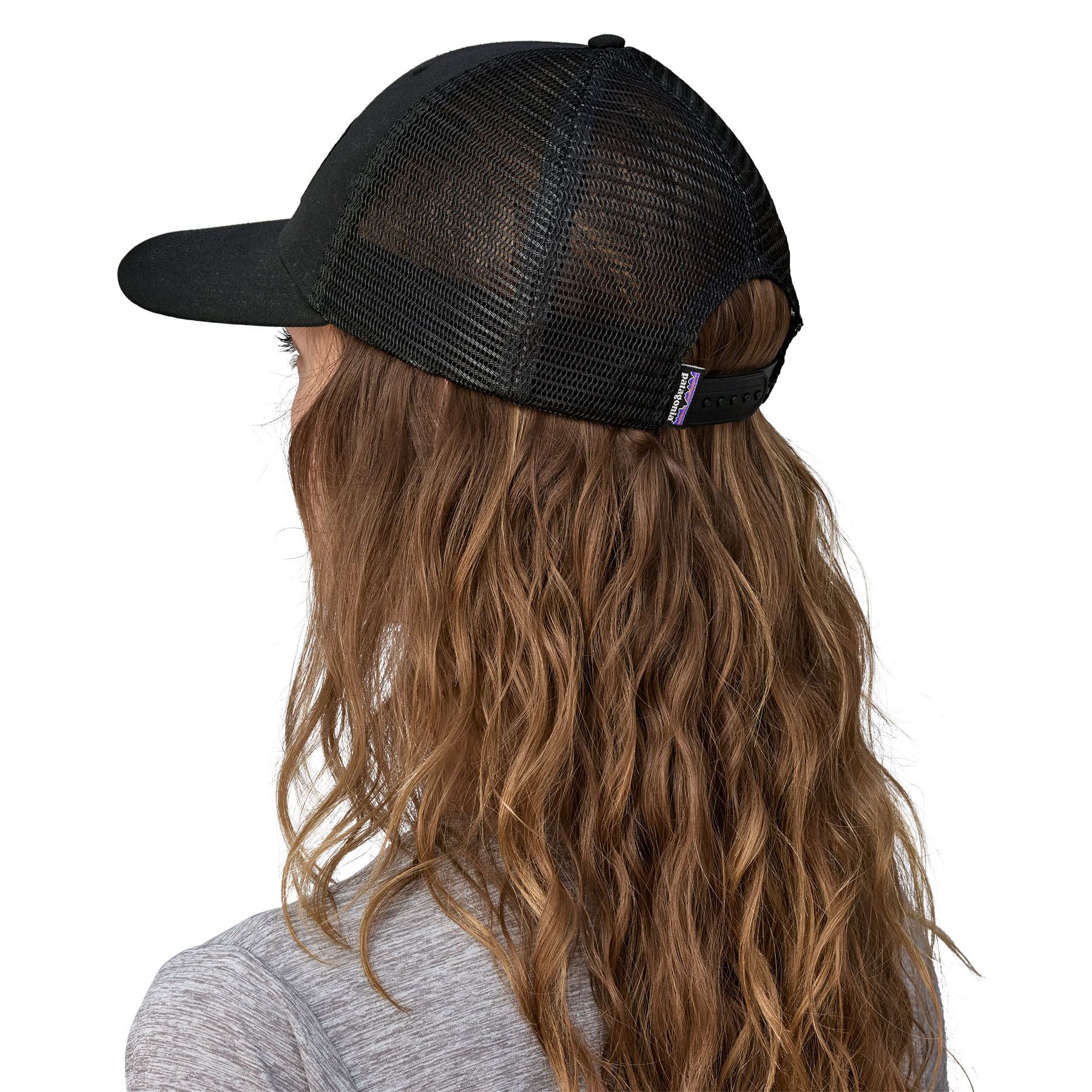 Patagonia-P-6-Logo-Lopro-Trucker-Hat-Black
