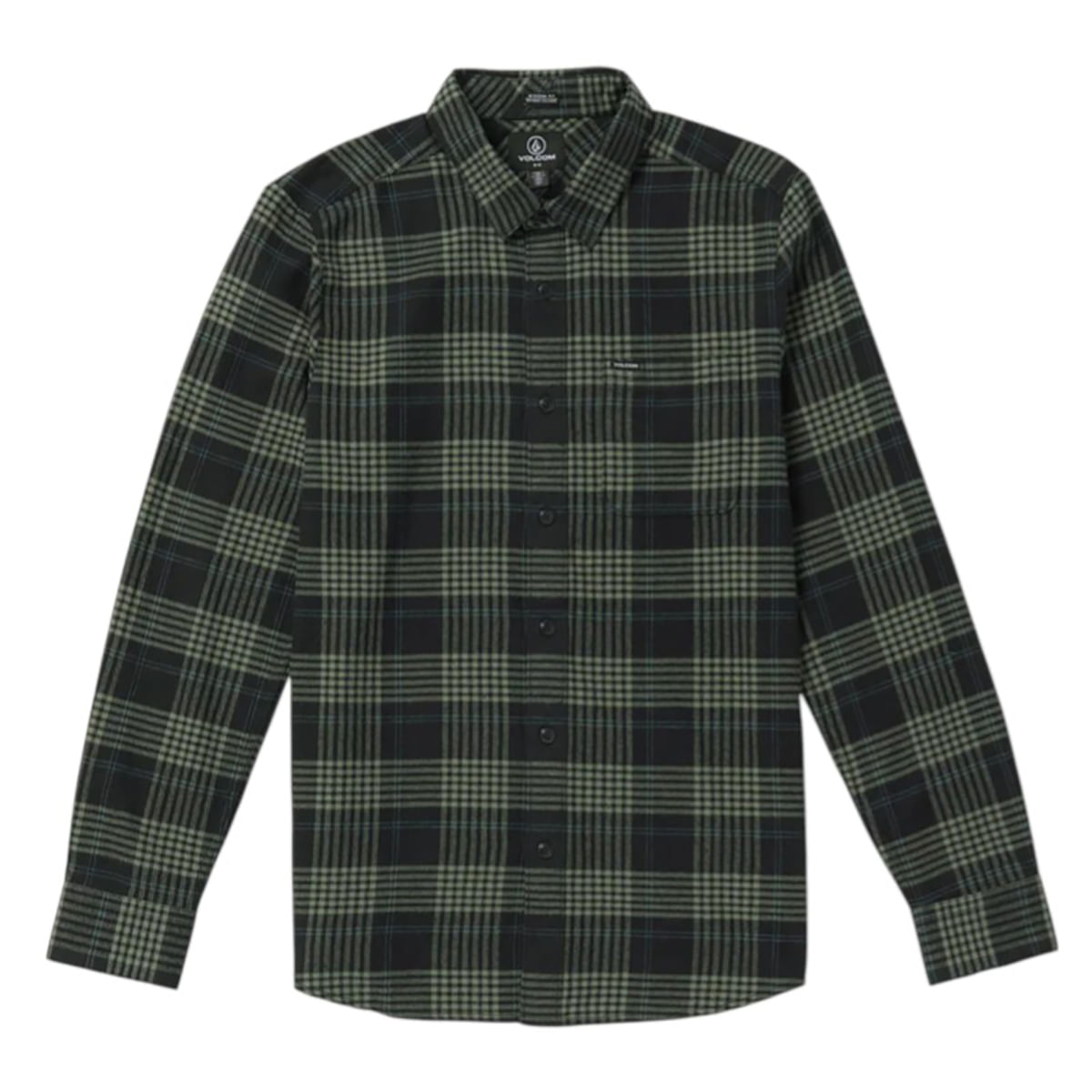Volcom-Caden-Plaid-Long-Sleeve-Shirt---Men-s-Black