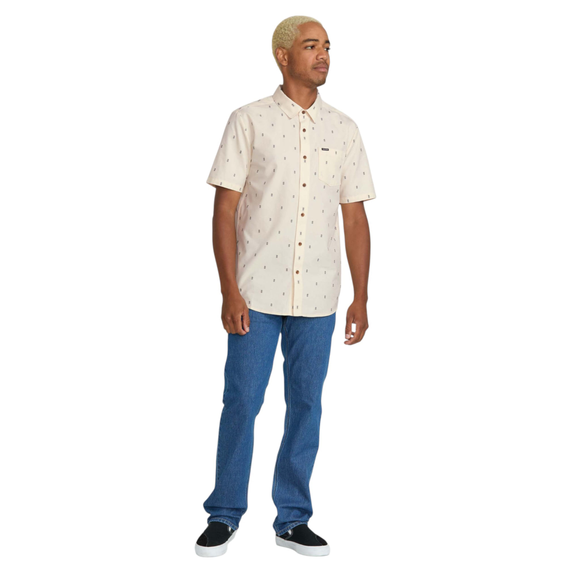 Volcom-Bankstone-Short-Sleeve-Shirt-Dirty-White