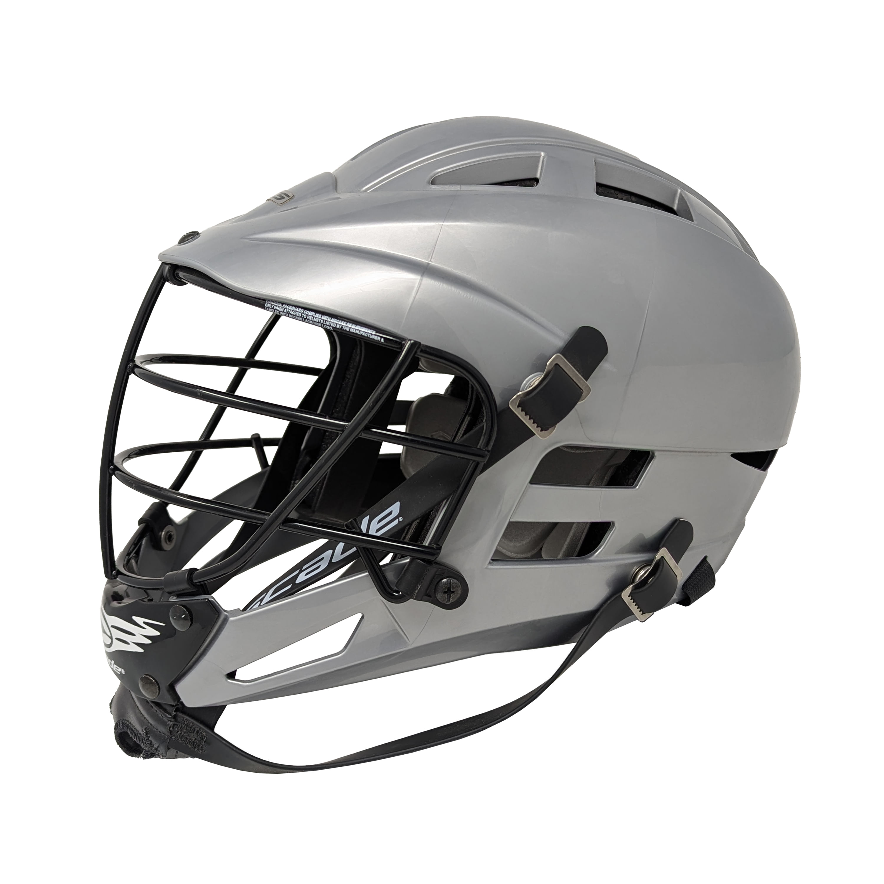 Cascade-Lacrosse-CS-Lacrosse-Helmet---Youth-Black-Steel---Silver---Black