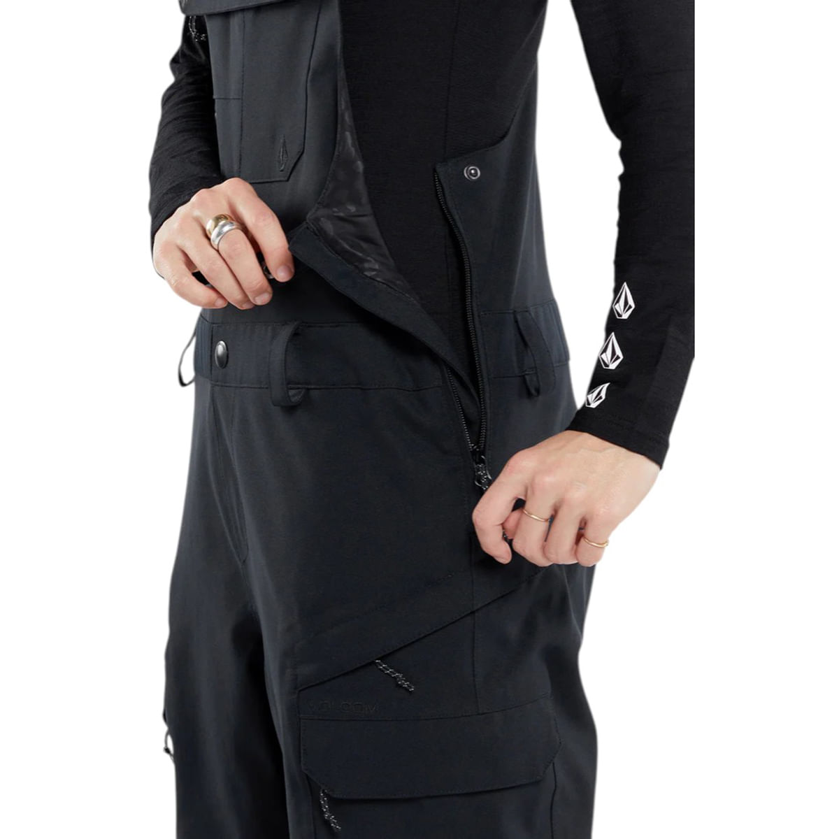 Volcom-Creston-3D-Stretch-Overall-Bib---Women-s-Black