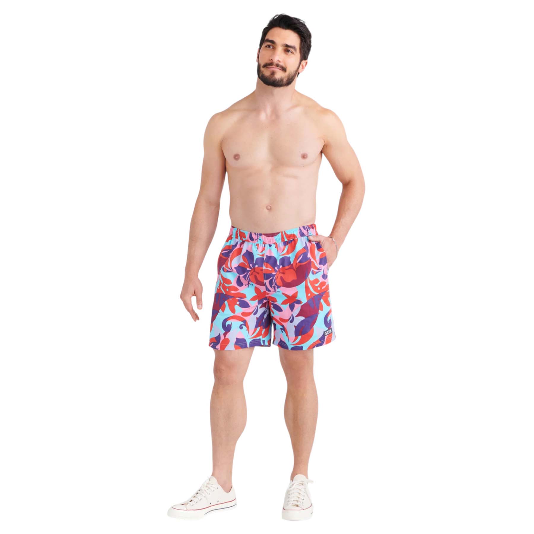 SAXX-Go-Coastal-2n1-Volley-Short---Men-s-Tropical-Lens---Red-Multi