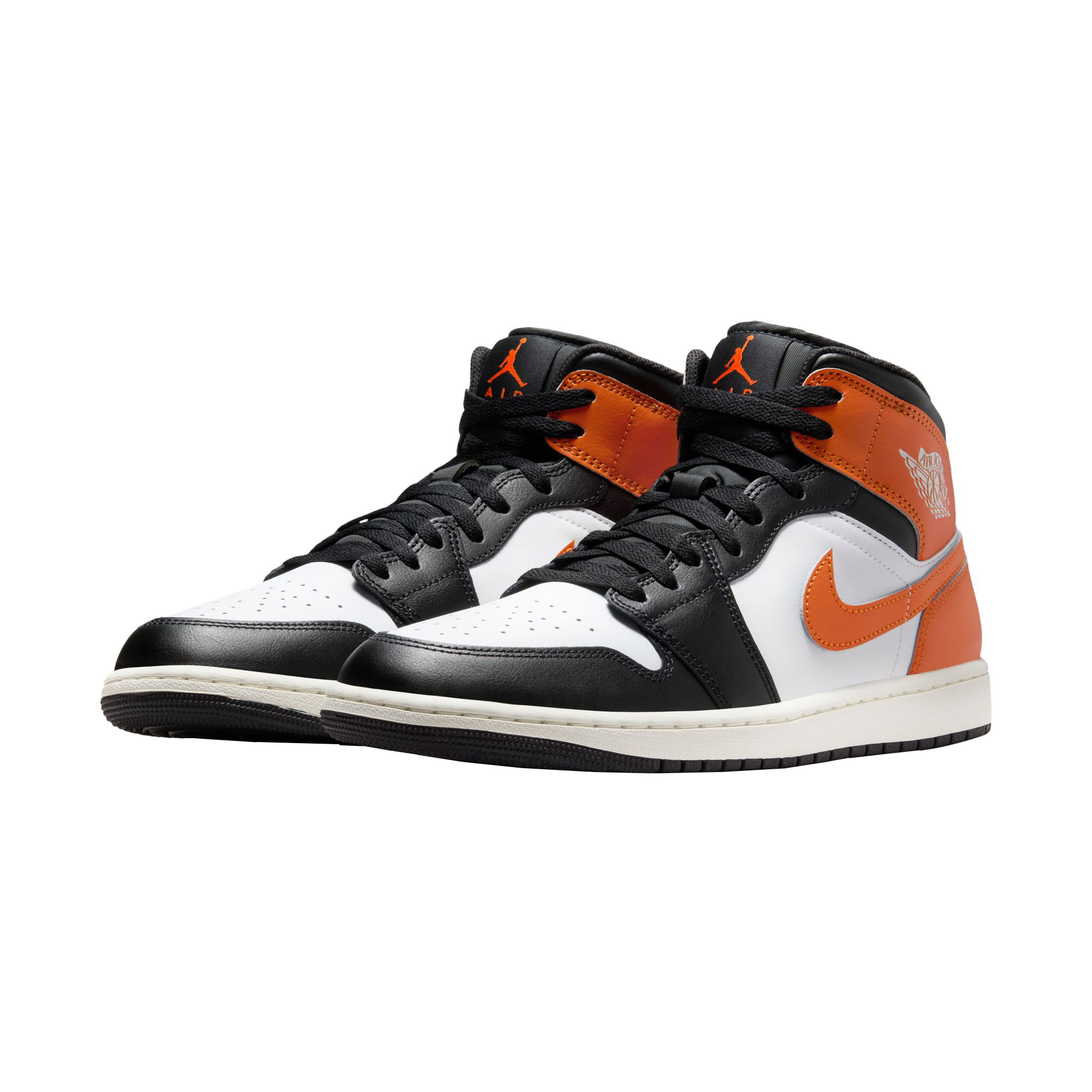 Jordan-Air-Jordan-1-Mid-Shoe---Men-s-Starfish---Black---White---Sail
