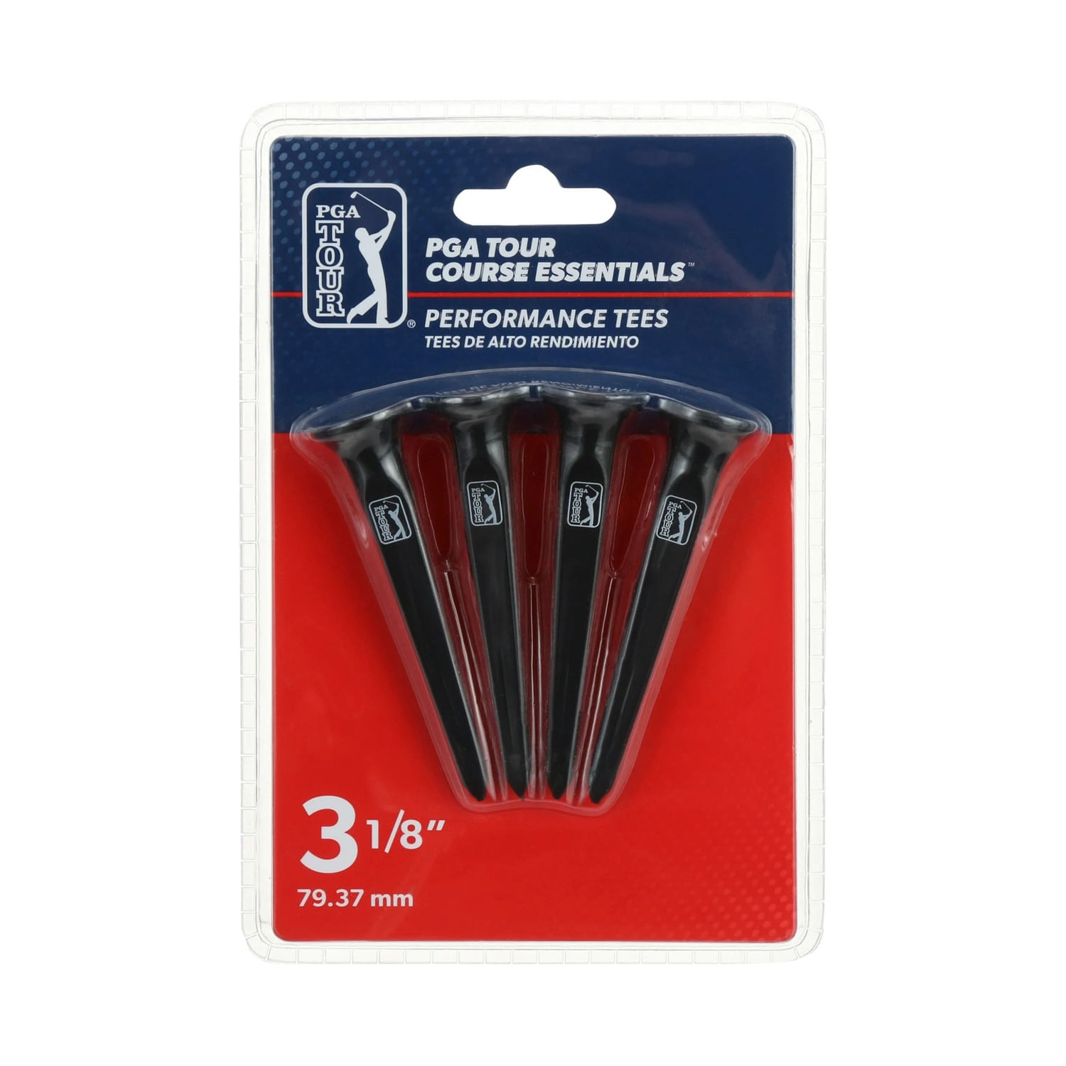PGA-TOUR-Oversized-High-Performance-Golf-Tee--4-Pack--Black