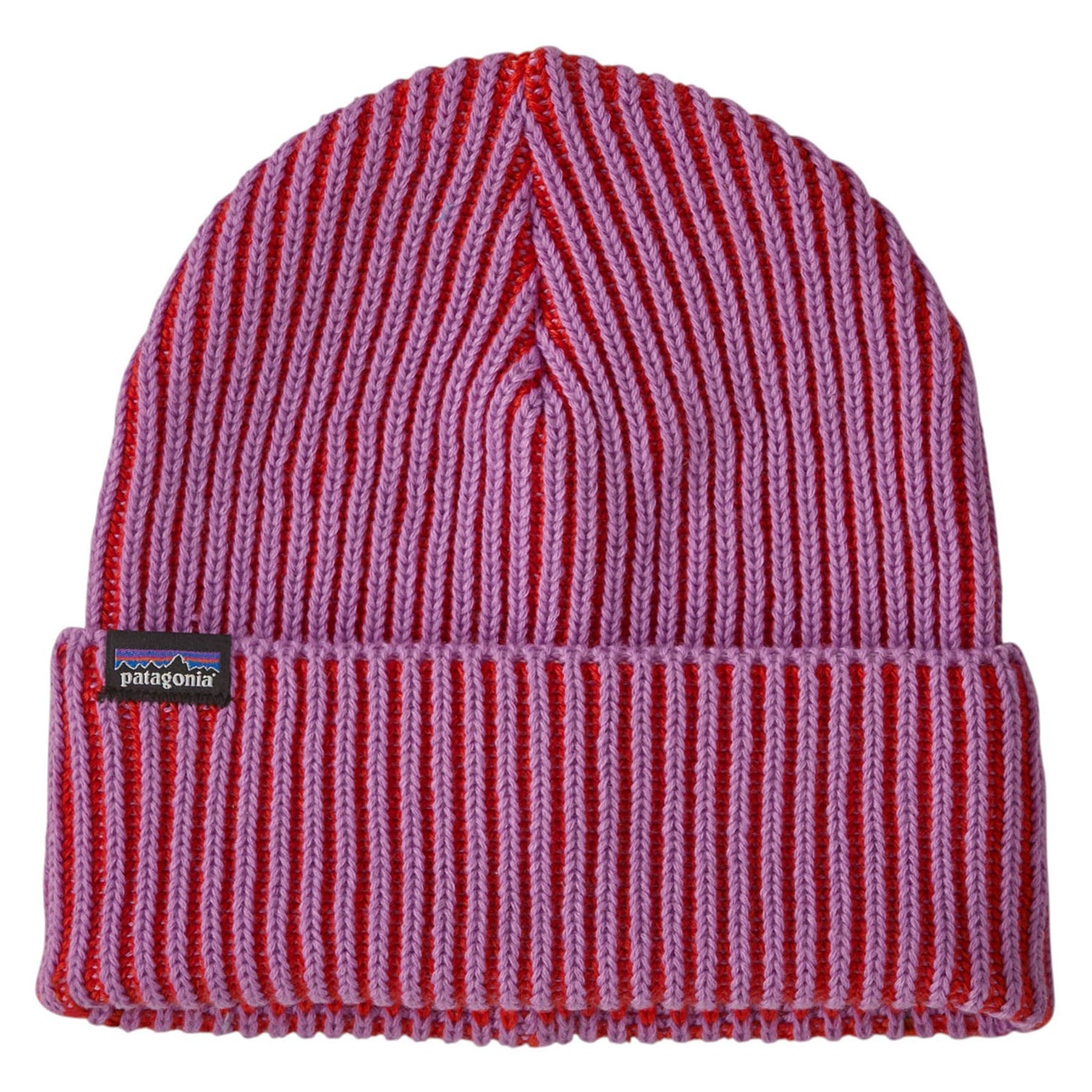 Patagonia-Fisherman-s-Rolled-Beanie-Contrast-Stripe---Brisk-Purple