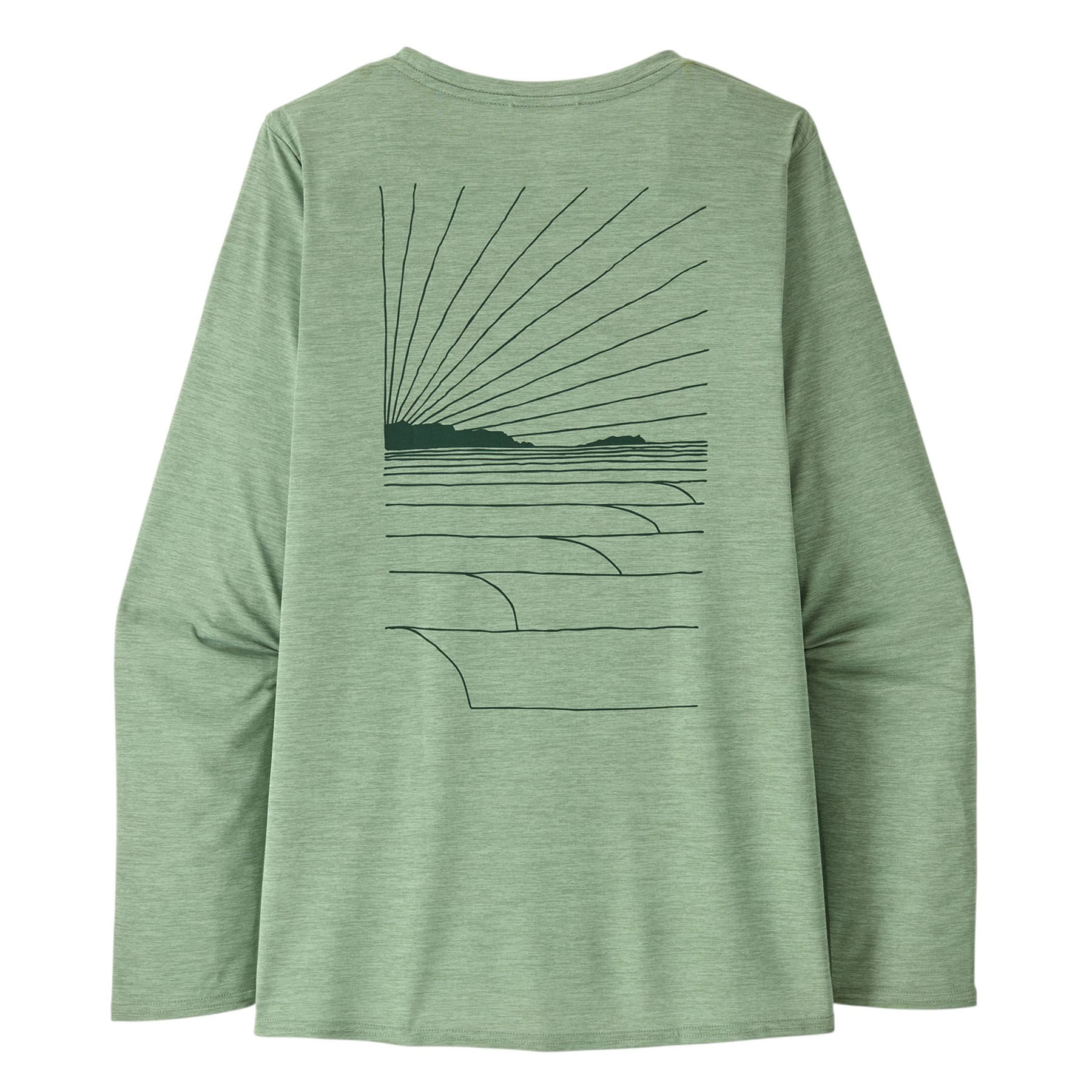 Patagonia-Long-Sleeved-Capilene-Cool-Daily-Graphic-Shirt---Women-s-Waves-Rolling---Ellwood-Green-X-Dye