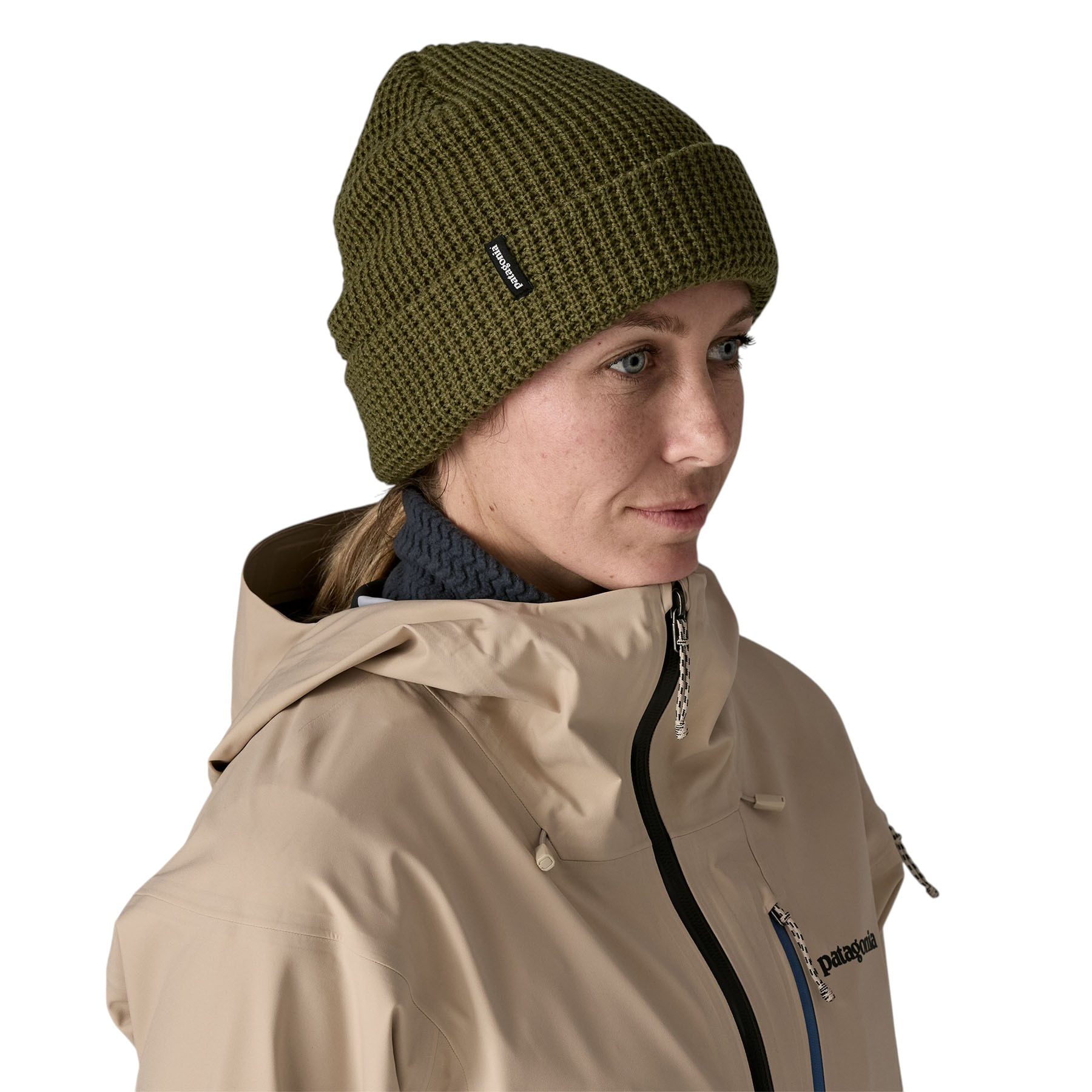 Patagonia-SnowDrifter-Beanie-Tent-Green