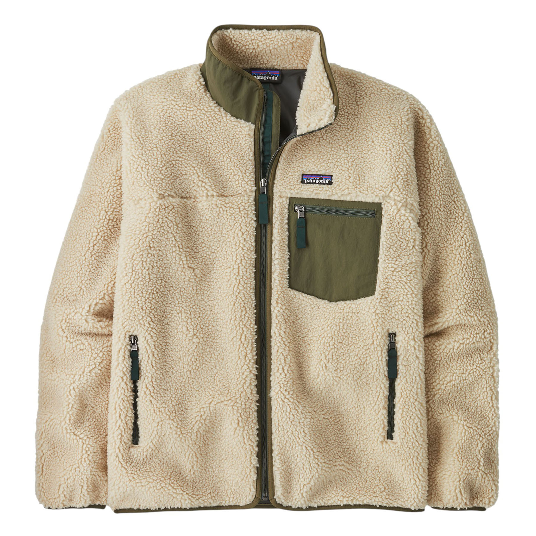 Patagonia-Classic-Retro-X-Fleece-Jacket---Men-s-Dark-Natural-w---Basin-Green