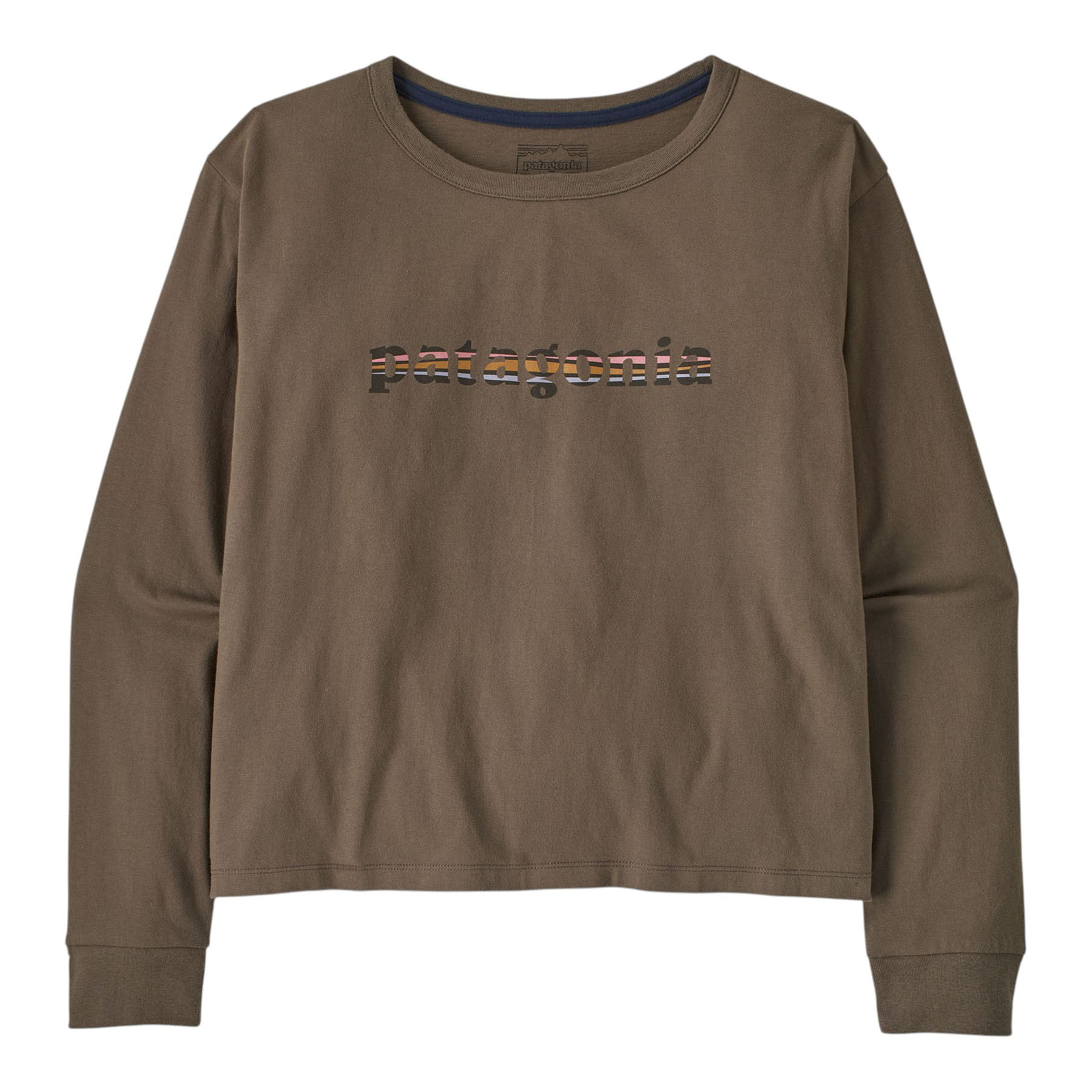 Patagonia--73-Text-Logo-Easy-Cut-Organic-Long-Sleeve-T-Shirt---Women-s-Marlow-Brown