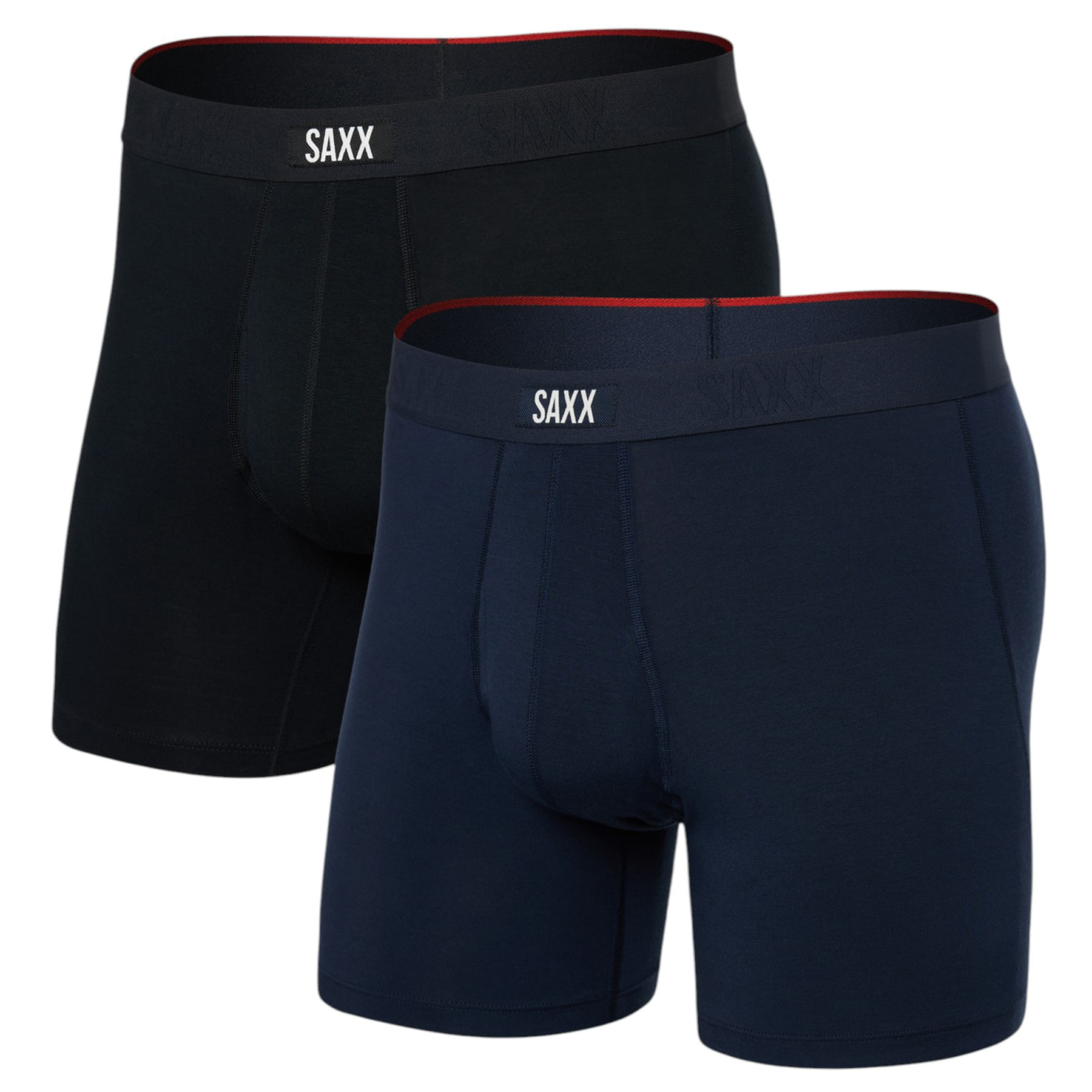 SAXX Underwear Men's Boxer Briefs – SPORT MESH Men's Underwear – Boxer Briefs with Built-In BallPark Pouch Support – Workout Boxer Briefs, Pack of 2,Black/Graphite,Large