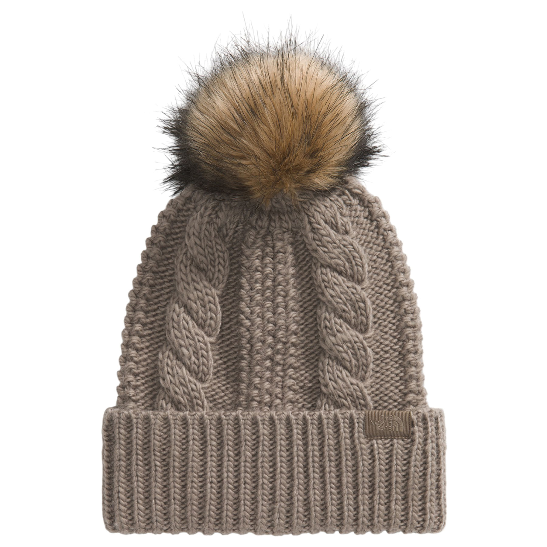 The-North-Face-Oh-Mega-Fur-Pom-Beanie---Women-s-Mocha-Brown