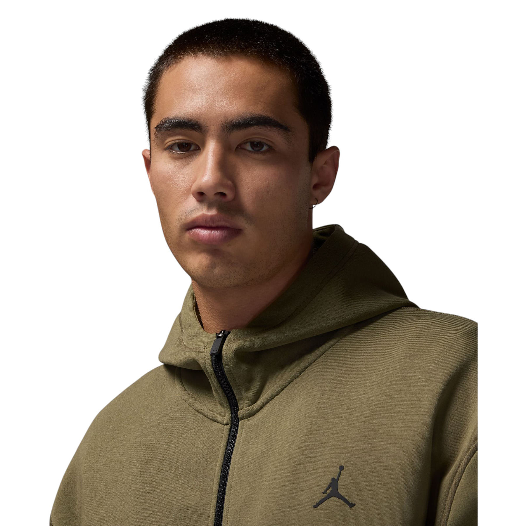 Jordan-Dri-FIT-Sport-Hoop-Fleece-Full-Zip-Hoodie---Men-s-Medium-Olive---Black