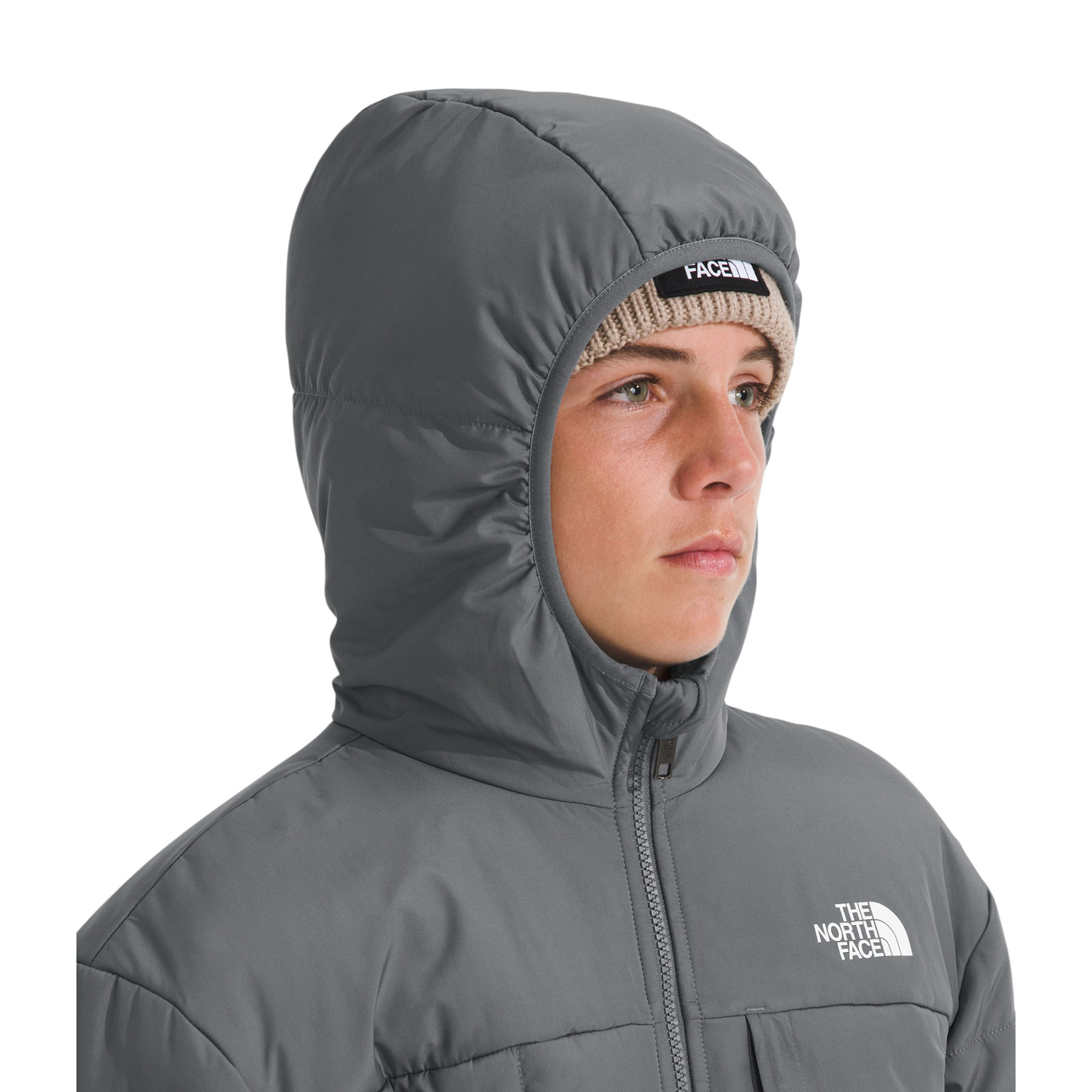The-North-Face-Reversible-Shasta-Full-Zip-Hooded-Jacket---Boys--Smoked-Pearl