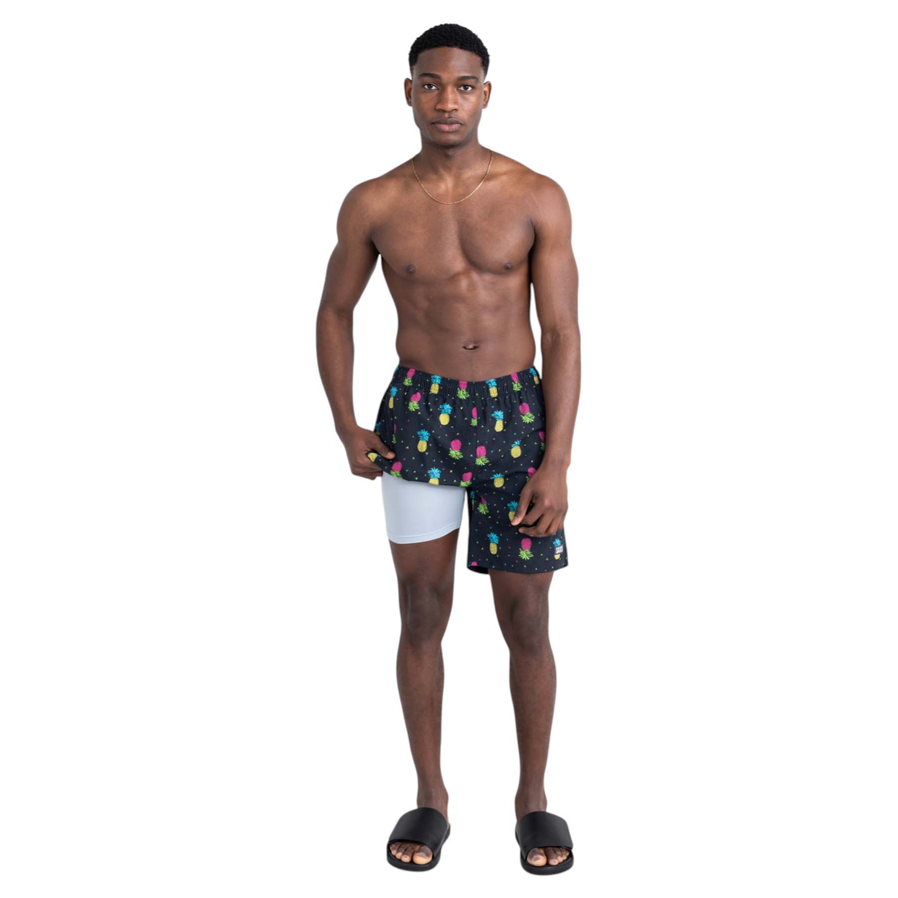 SAXX-Go-Coastal-2N1-Volley-Short---Men-s-Pineapple-Flip---Black