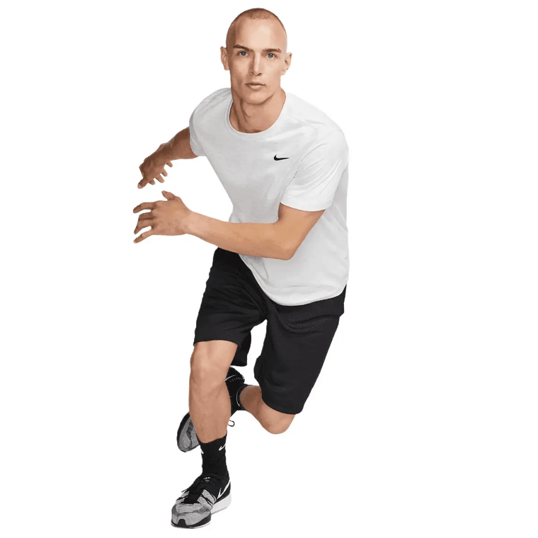 Nike Dri-FIT Fitness T-Shirt - Men's - Birch Heather / Black XL