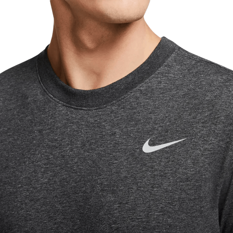 Nike-Dri-FIT-Fitness-T-Shirt---Men-s-Black-Heather---Matte-Silver