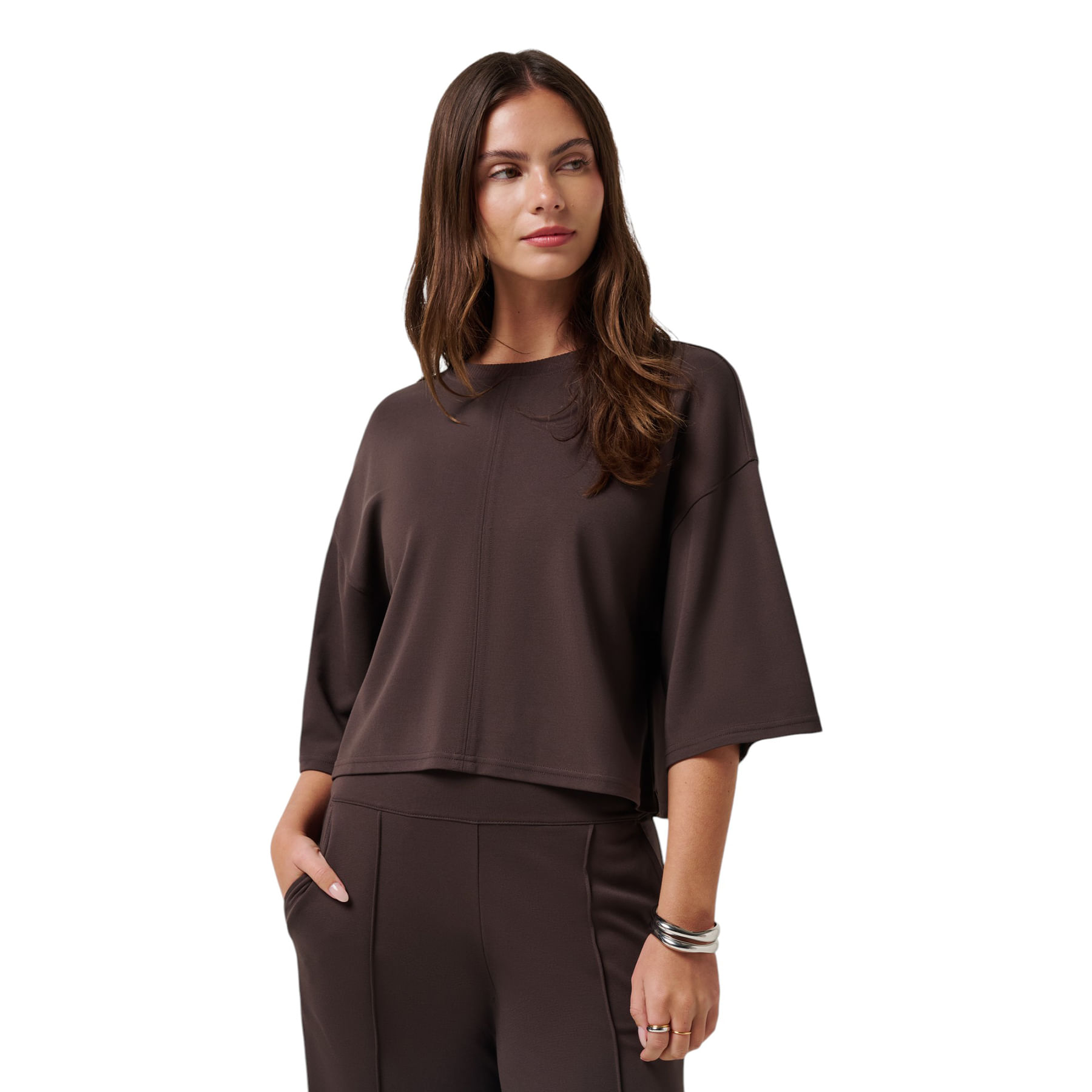 TravisMathew-Friday-Ponte-Top---Women-s-Coffee-Grounds