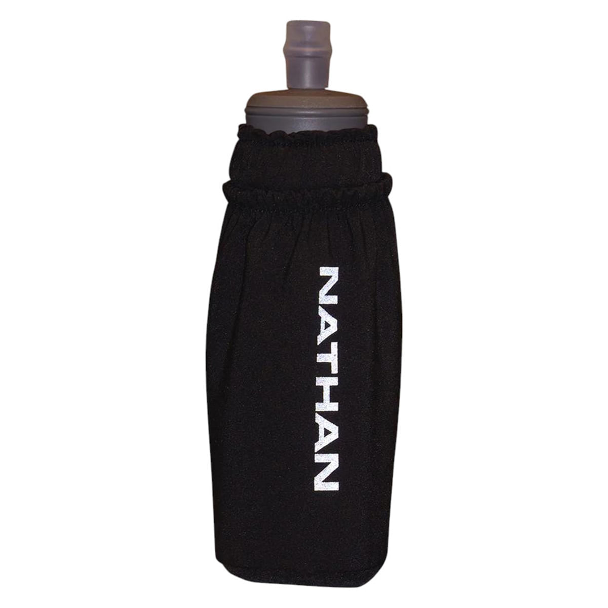 Nathan-Pinnacle-Soft-Flask-Handheld---14oz-Black---Reflective-Silver