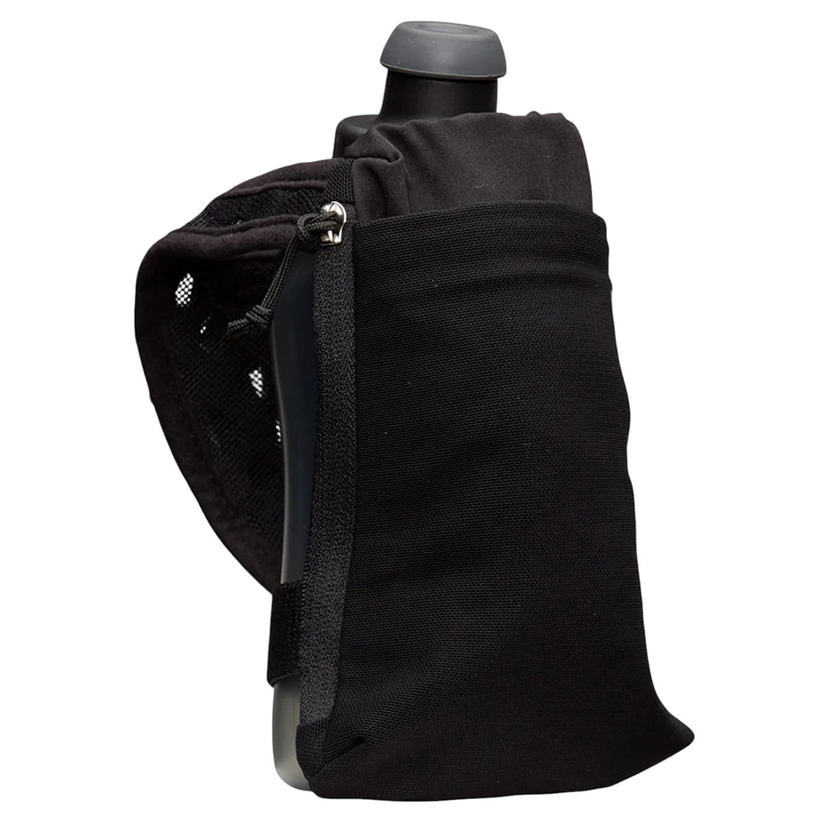 Nathan-SpeedDraw-2-Flask---12oz-Black---Reflective-Silver