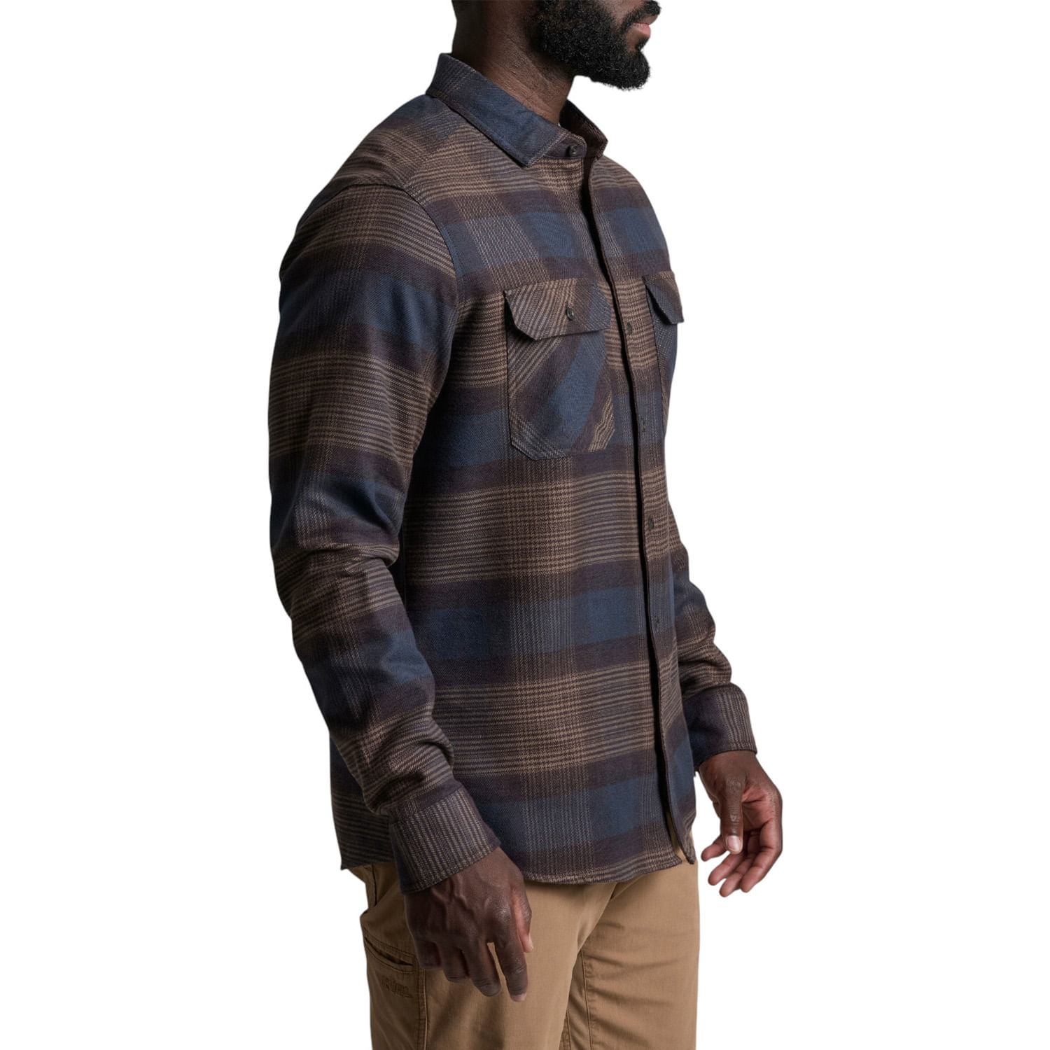 KUHL-Rydr-Flannel-Long-Sleeve-Shirt-Dark-Roast