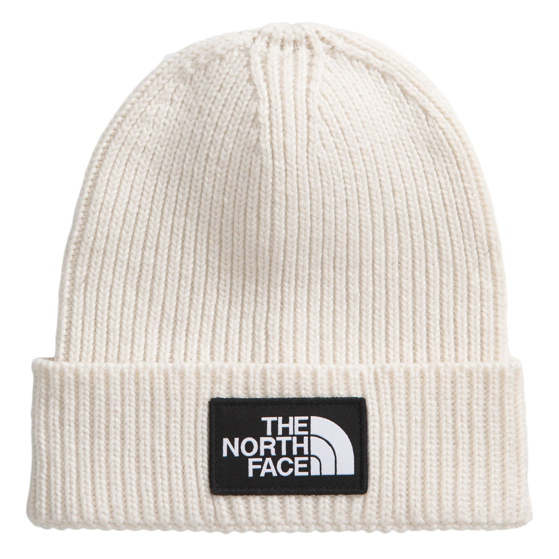 The-North-Face-Logo-Box-Cuffed-Beanie---Youth-White-Dune